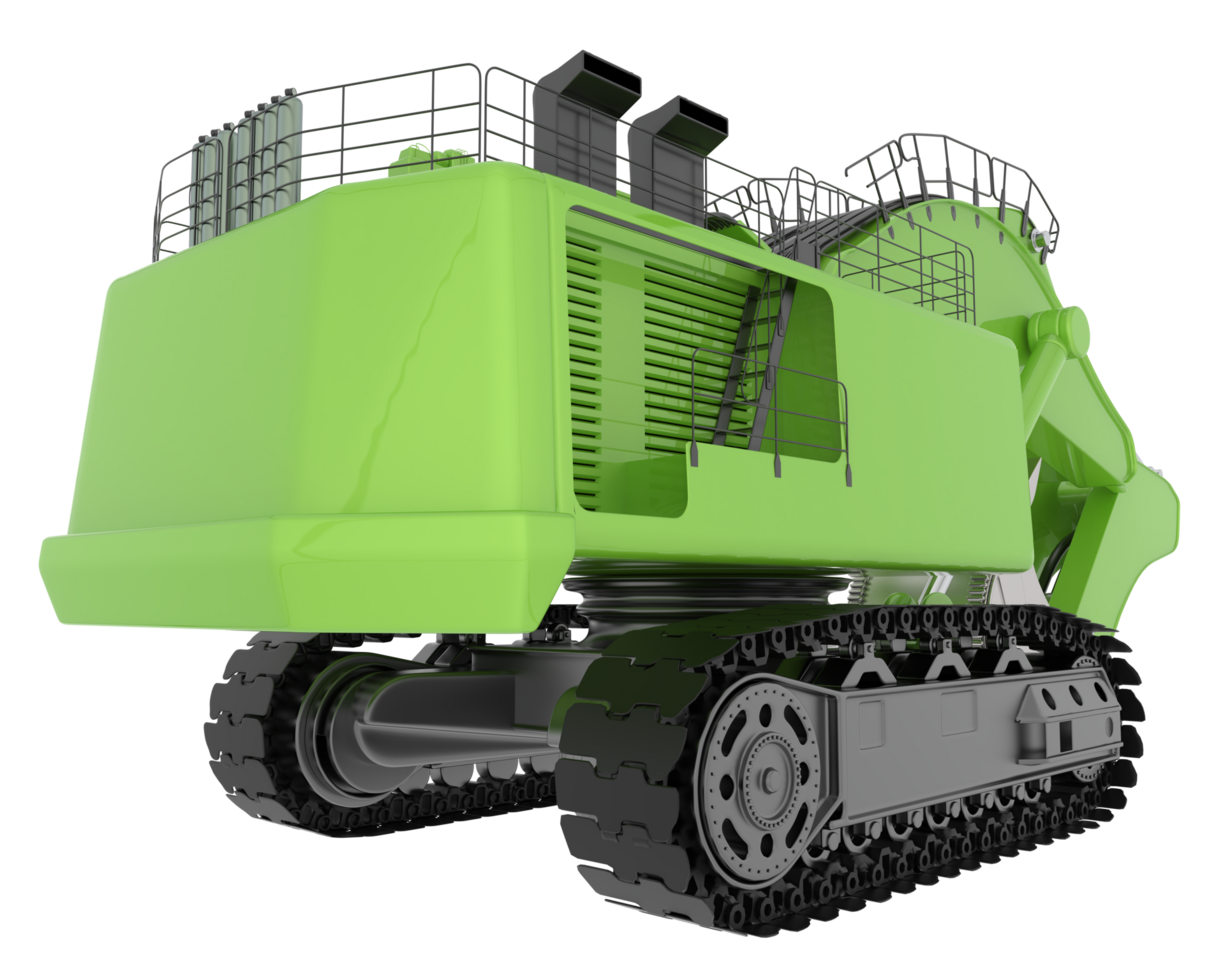 Excavator isolated on background. 3d rendering - illustration png