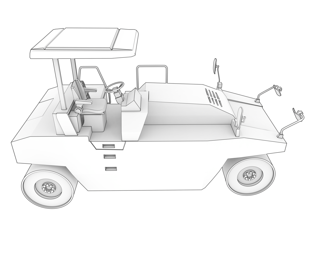 Compactor isolated on background. 3d rendering - illustration png