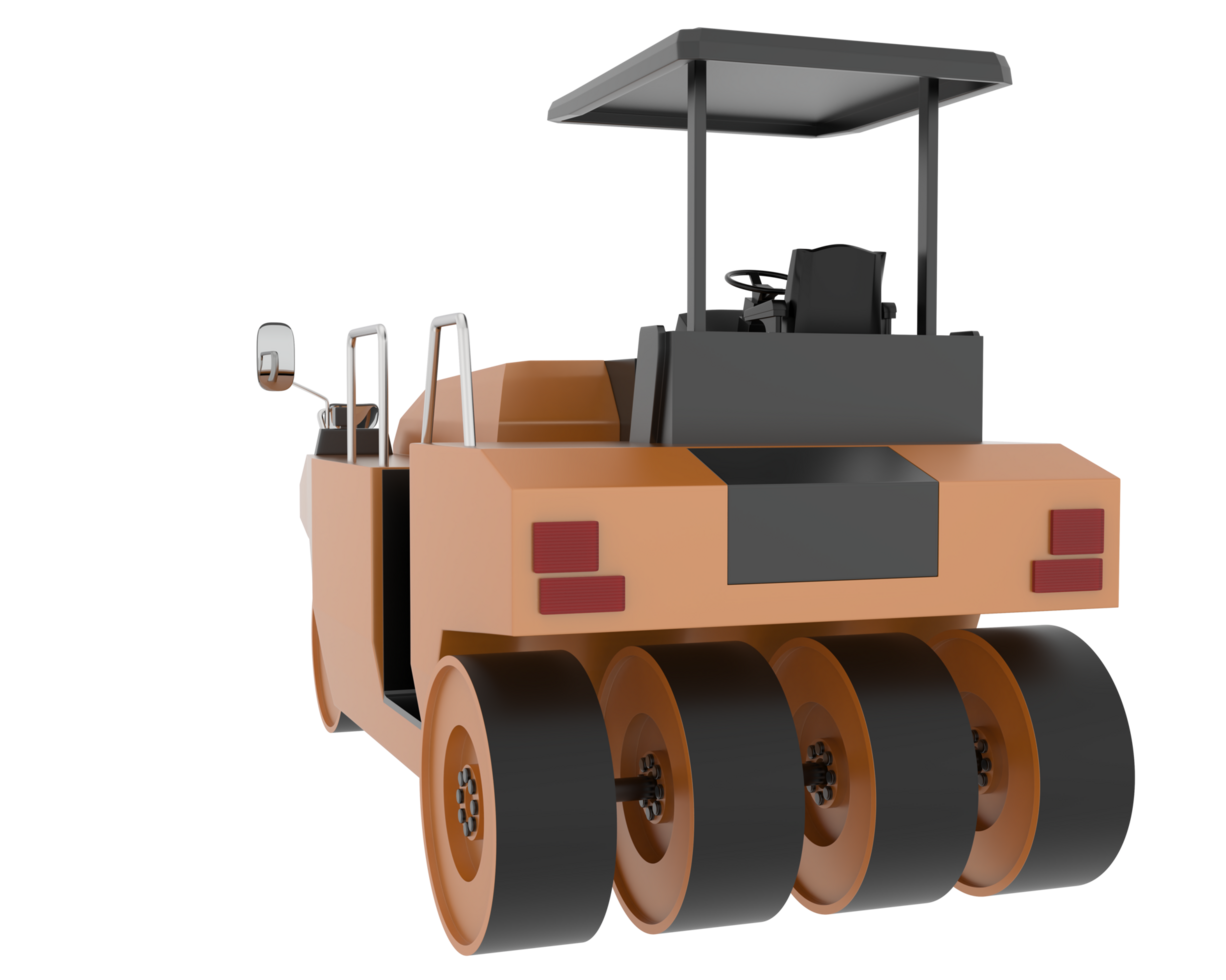 Compactor isolated on background. 3d rendering - illustration png