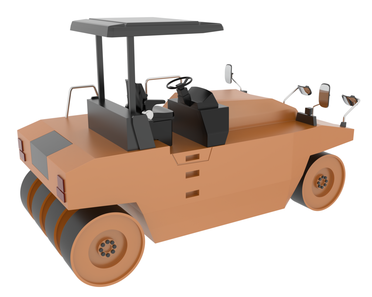 Compactor isolated on background. 3d rendering - illustration png