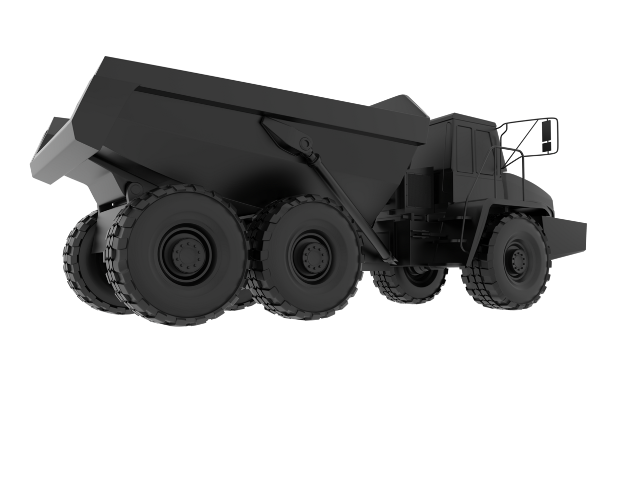Articulated dump truck isolated on background. 3d rendering - illustration png