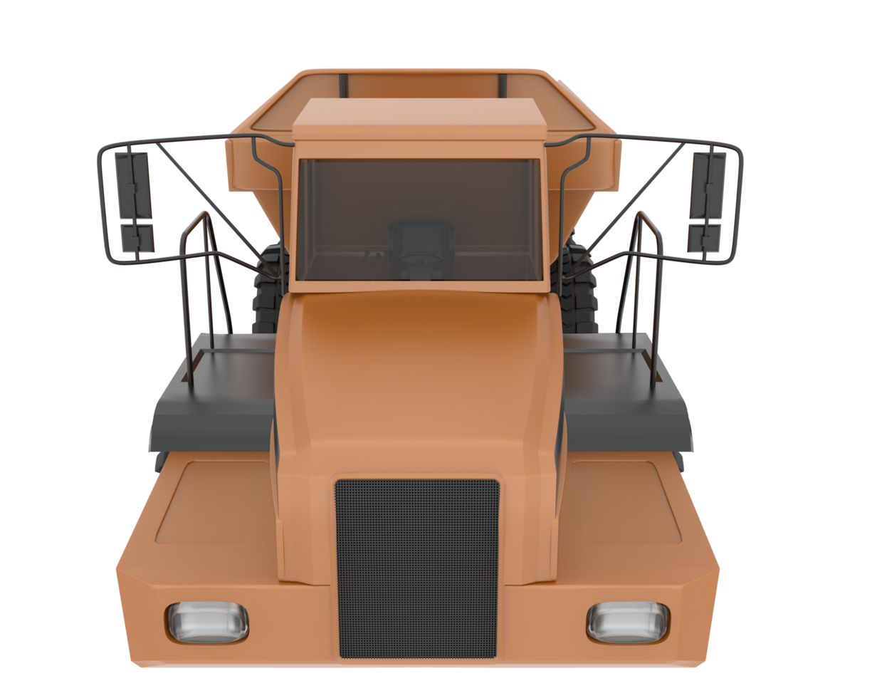 Articulated dump truck isolated on background. 3d rendering - illustration png
