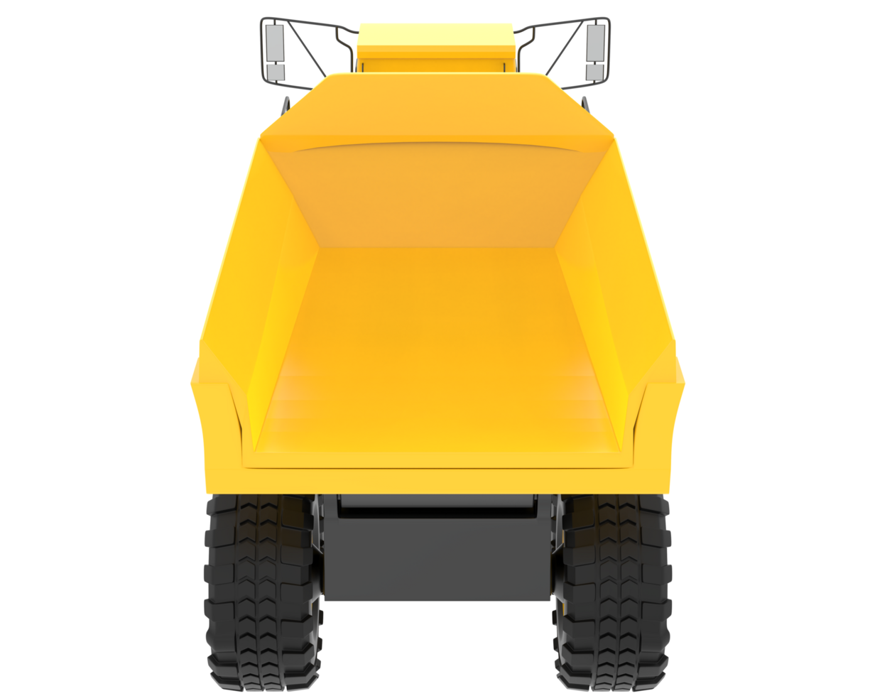 Articulated dump truck isolated on background. 3d rendering - illustration png