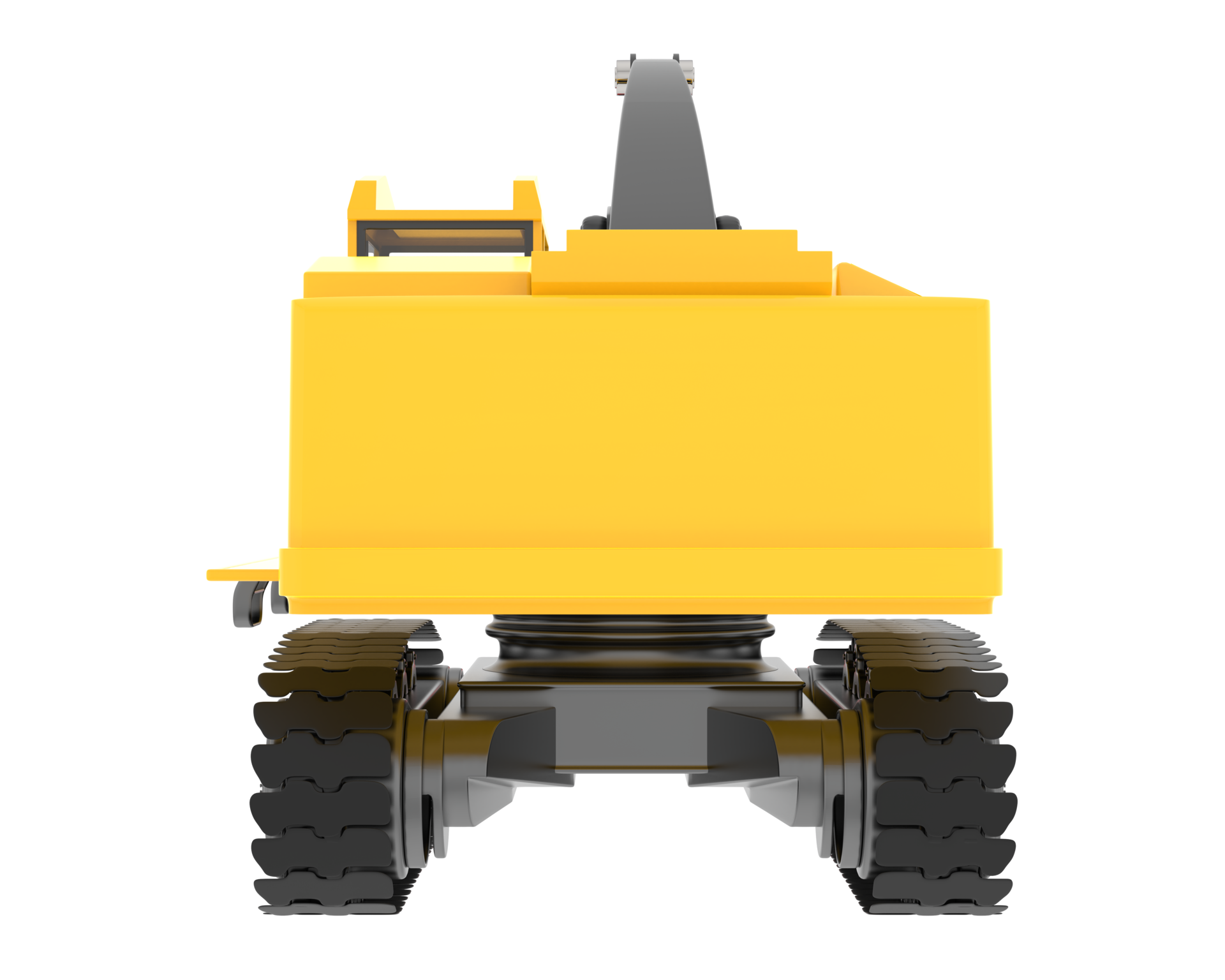 Tree cutting machine isolated on background. 3d rendering