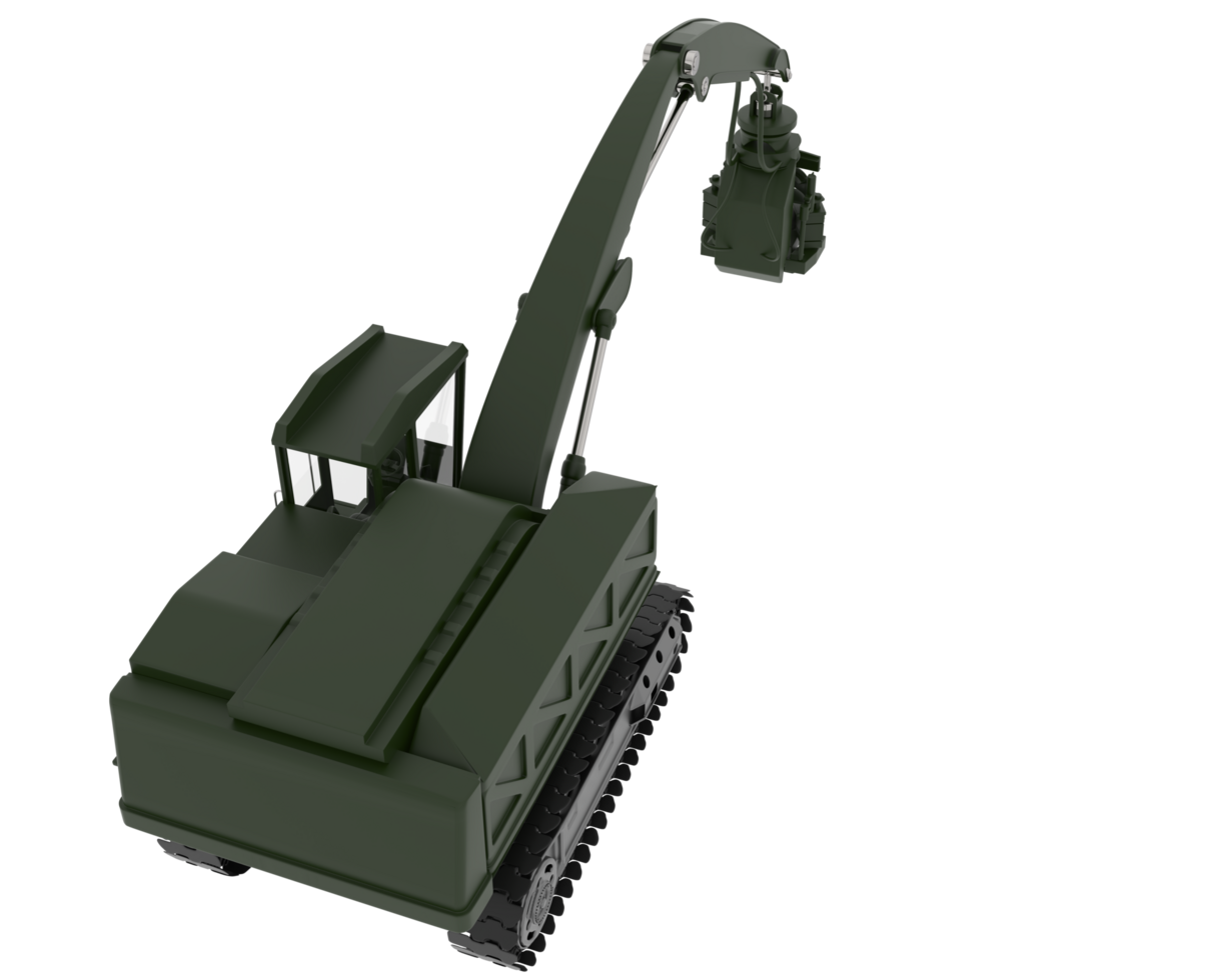 Tree cutting machine isolated on background. 3d rendering - illustration png