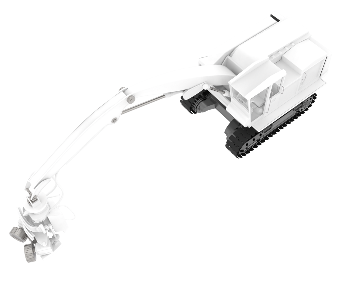 Tree cutting machine isolated on background. 3d rendering - illustration png