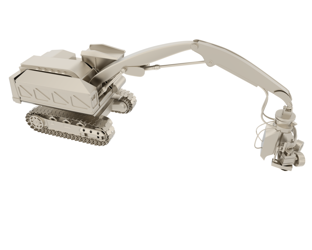 Tree cutting machine isolated on background. 3d rendering - illustration png