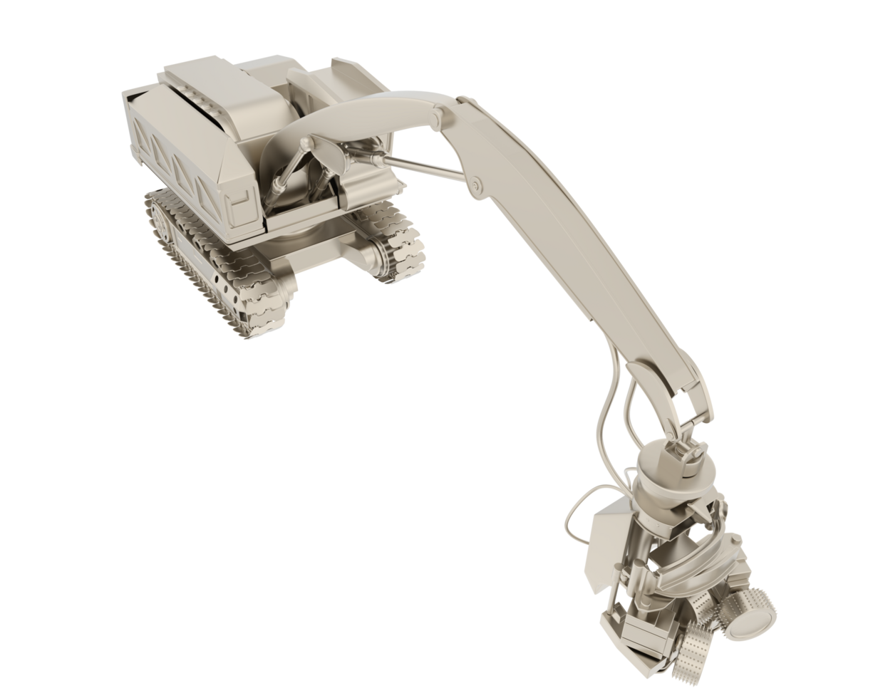 Tree cutting machine isolated on background. 3d rendering - illustration png