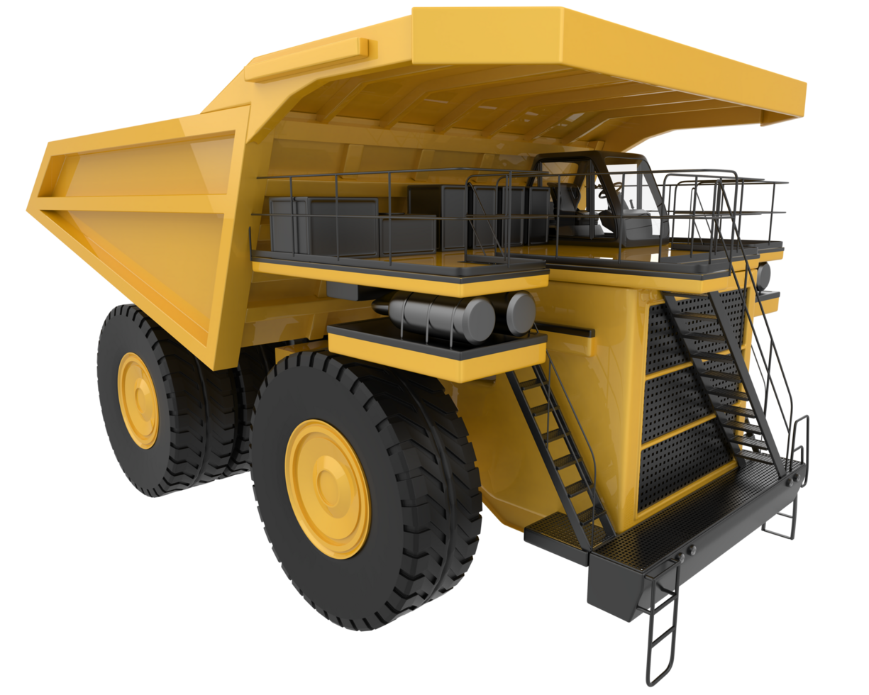 Mining truck isolated on background. 3d rendering - illustration png