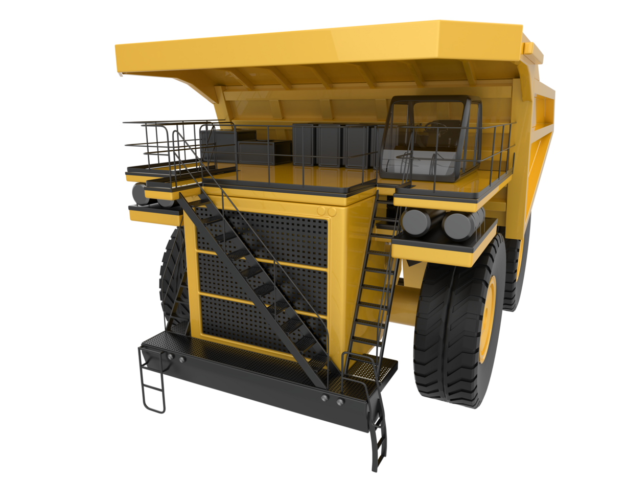 Mining truck isolated on background. 3d rendering - illustration png