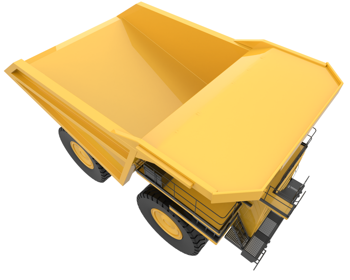 Mining truck isolated on background. 3d rendering - illustration png