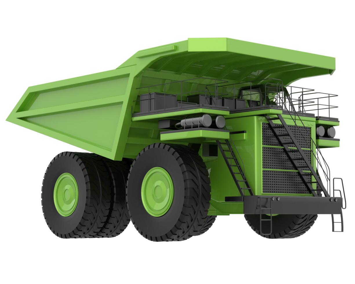 Mining truck isolated on background. 3d rendering - illustration png
