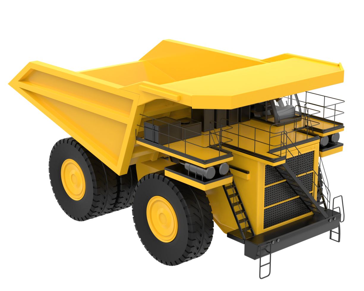 Mining truck isolated on background. 3d rendering - illustration png