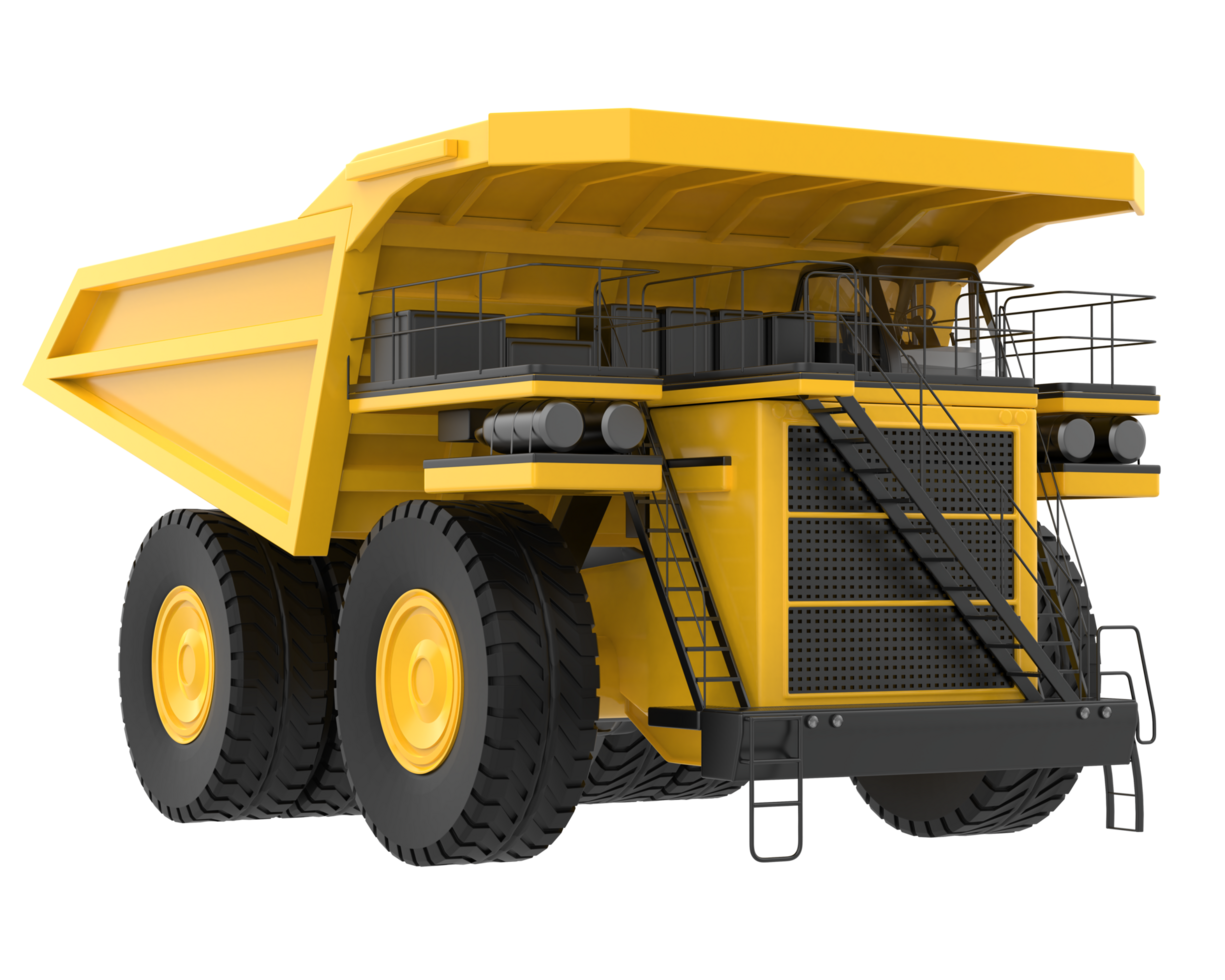 Mining truck isolated on background. 3d rendering - illustration png