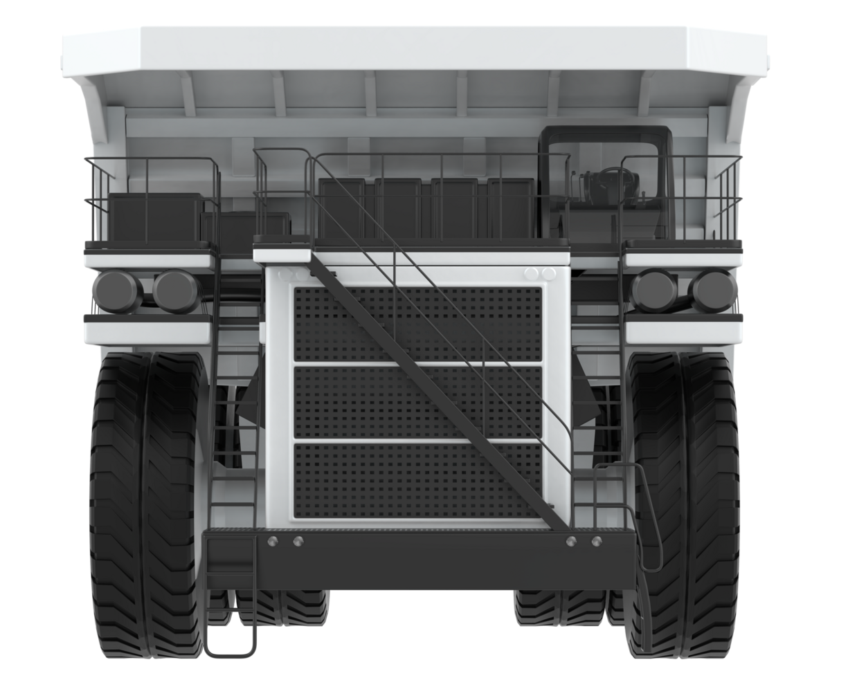 Mining truck isolated on background. 3d rendering - illustration png