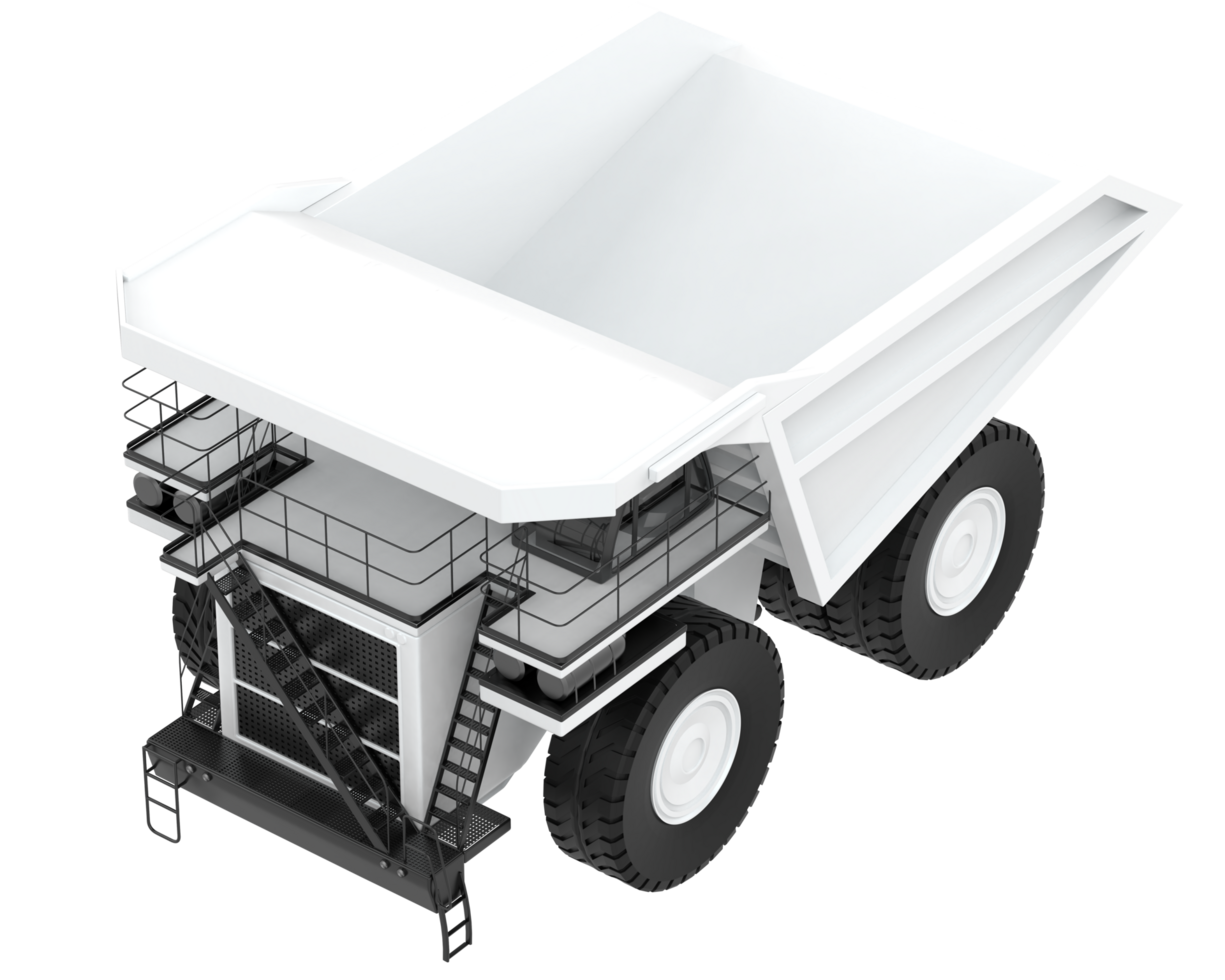 Mining truck isolated on background. 3d rendering - illustration png