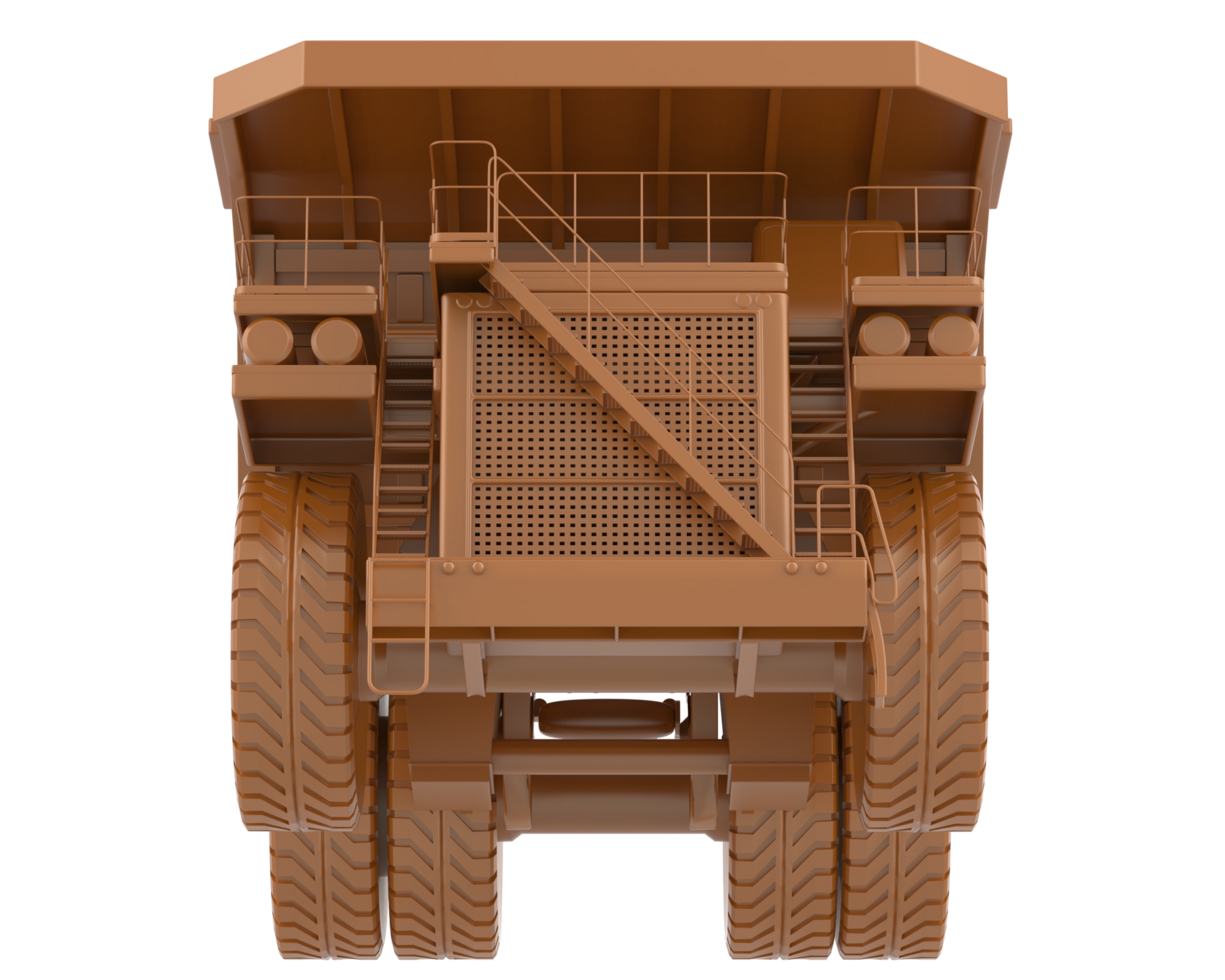 Mining truck isolated on background. 3d rendering - illustration png