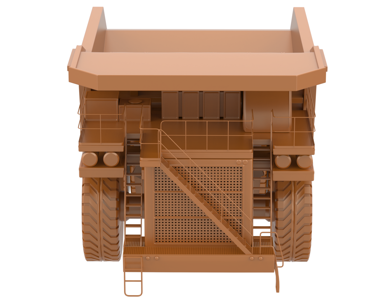 Mining truck isolated on background. 3d rendering - illustration png