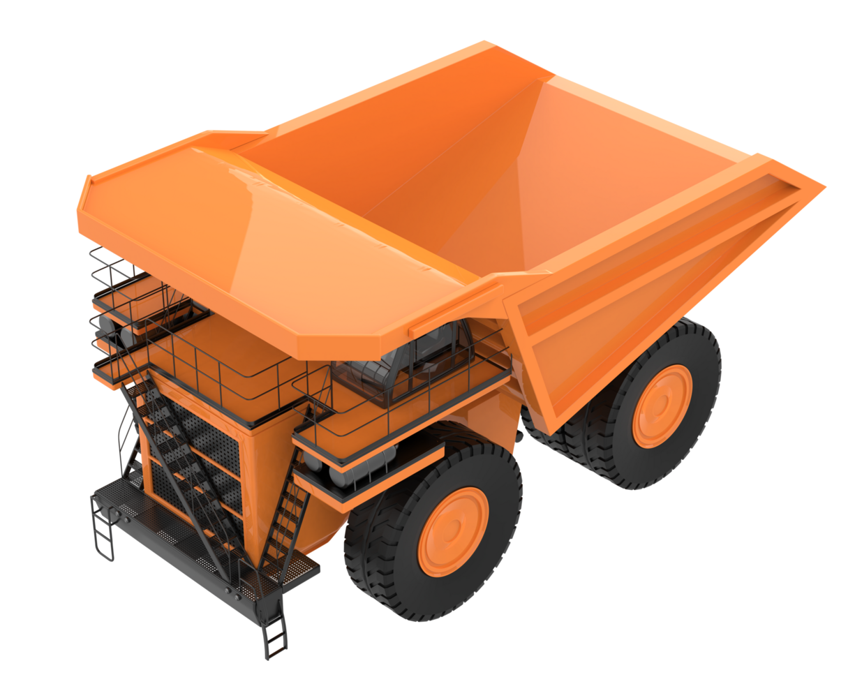 Mining truck isolated on background. 3d rendering - illustration png