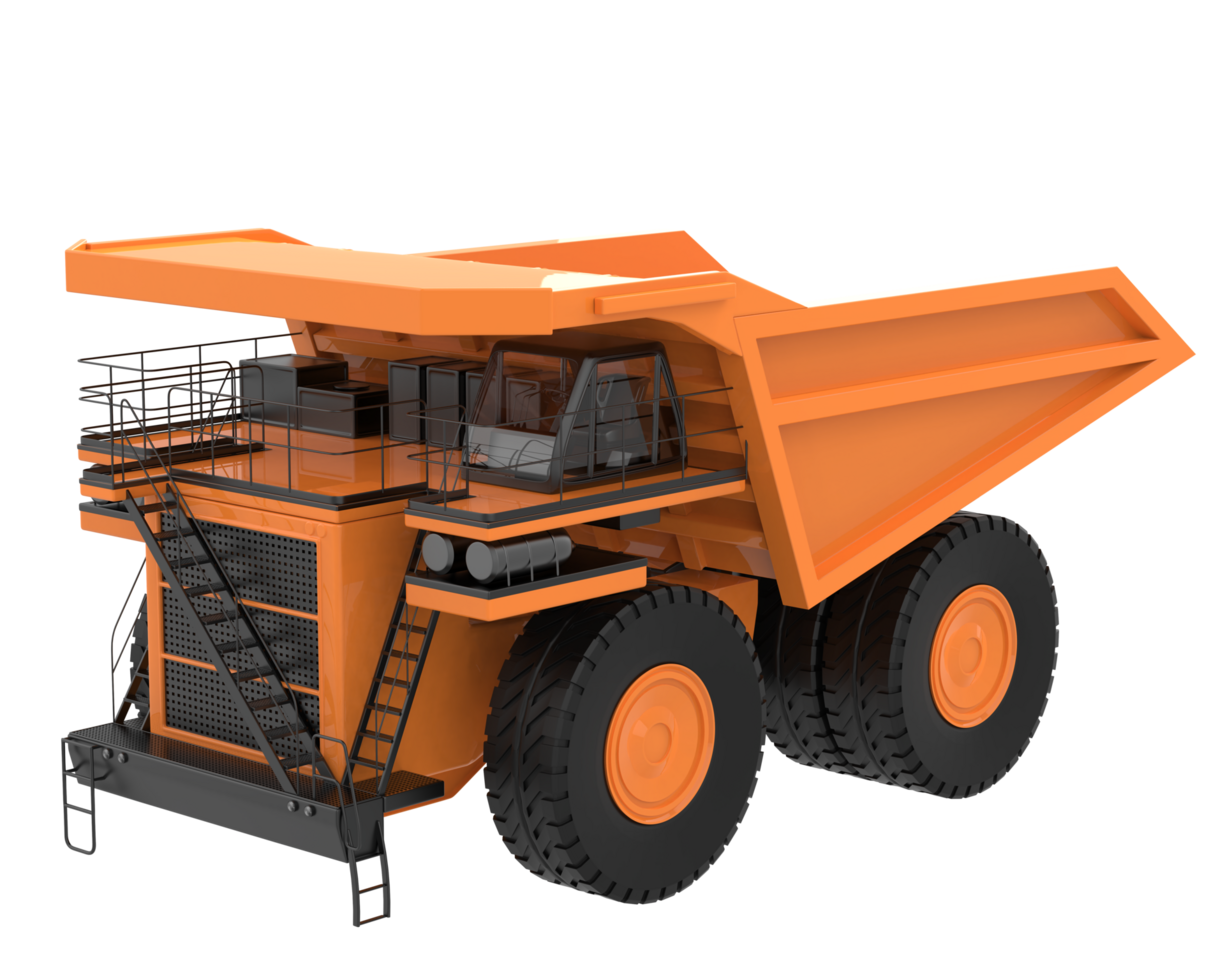 Mining truck isolated on background. 3d rendering - illustration png