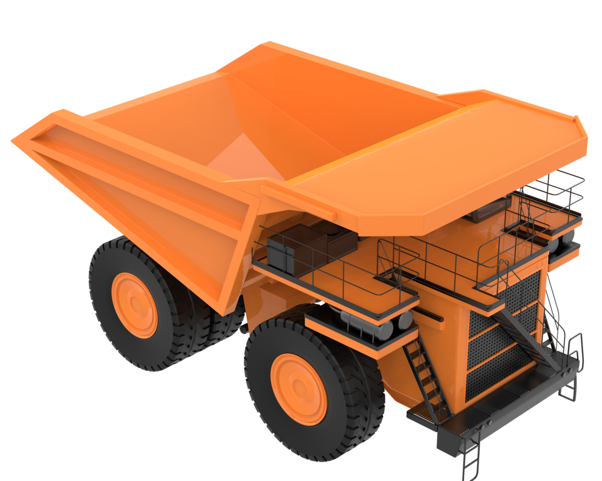 Mining truck isolated on background. 3d rendering - illustration png