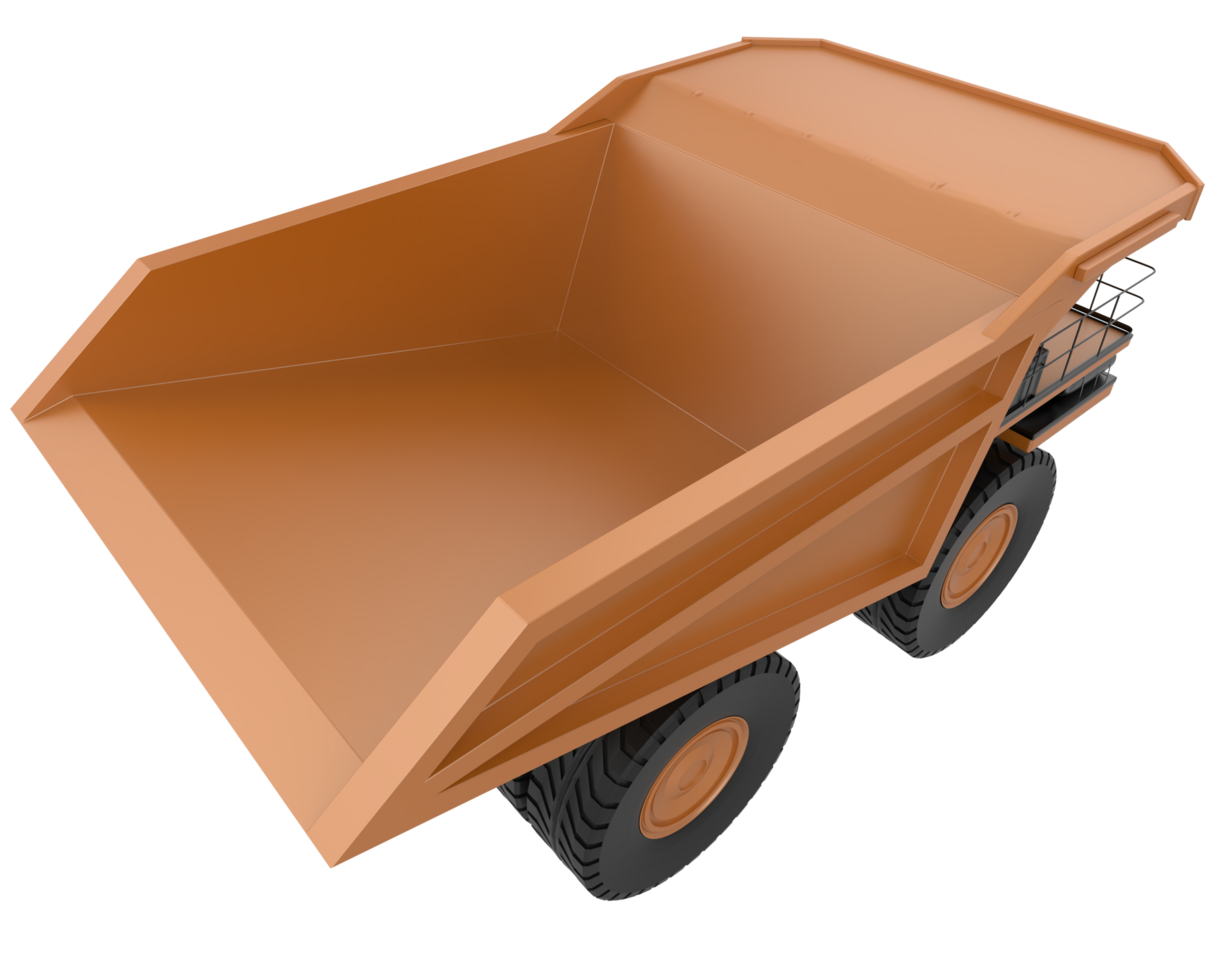 Mining truck isolated on background. 3d rendering - illustration png