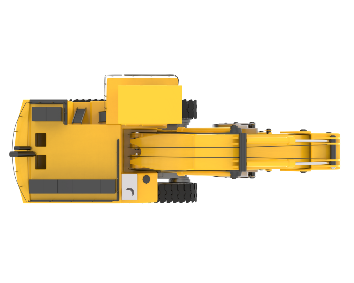 Excavator isolated on background. 3d rendering - illustration png