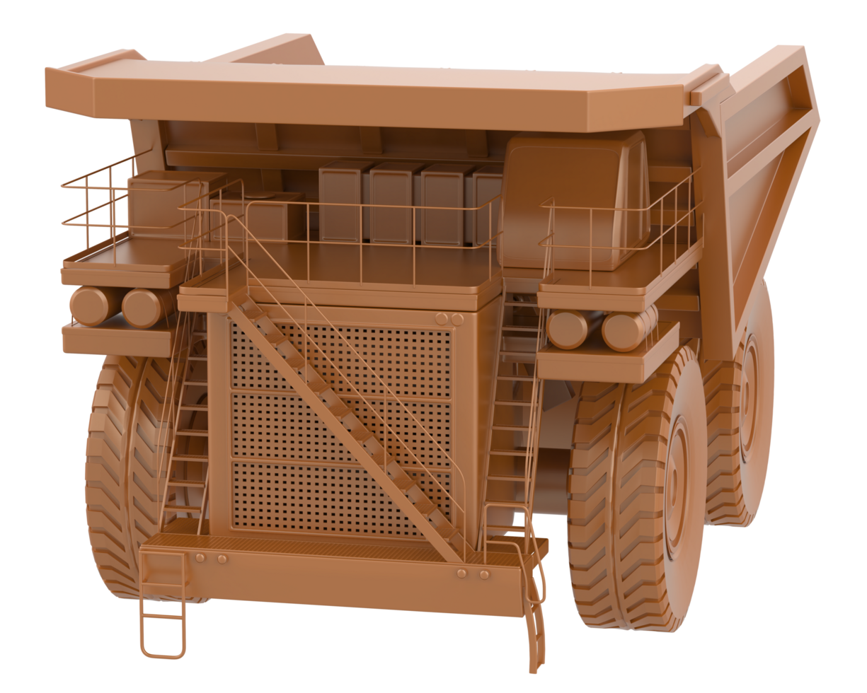 Mining truck isolated on background. 3d rendering - illustration png