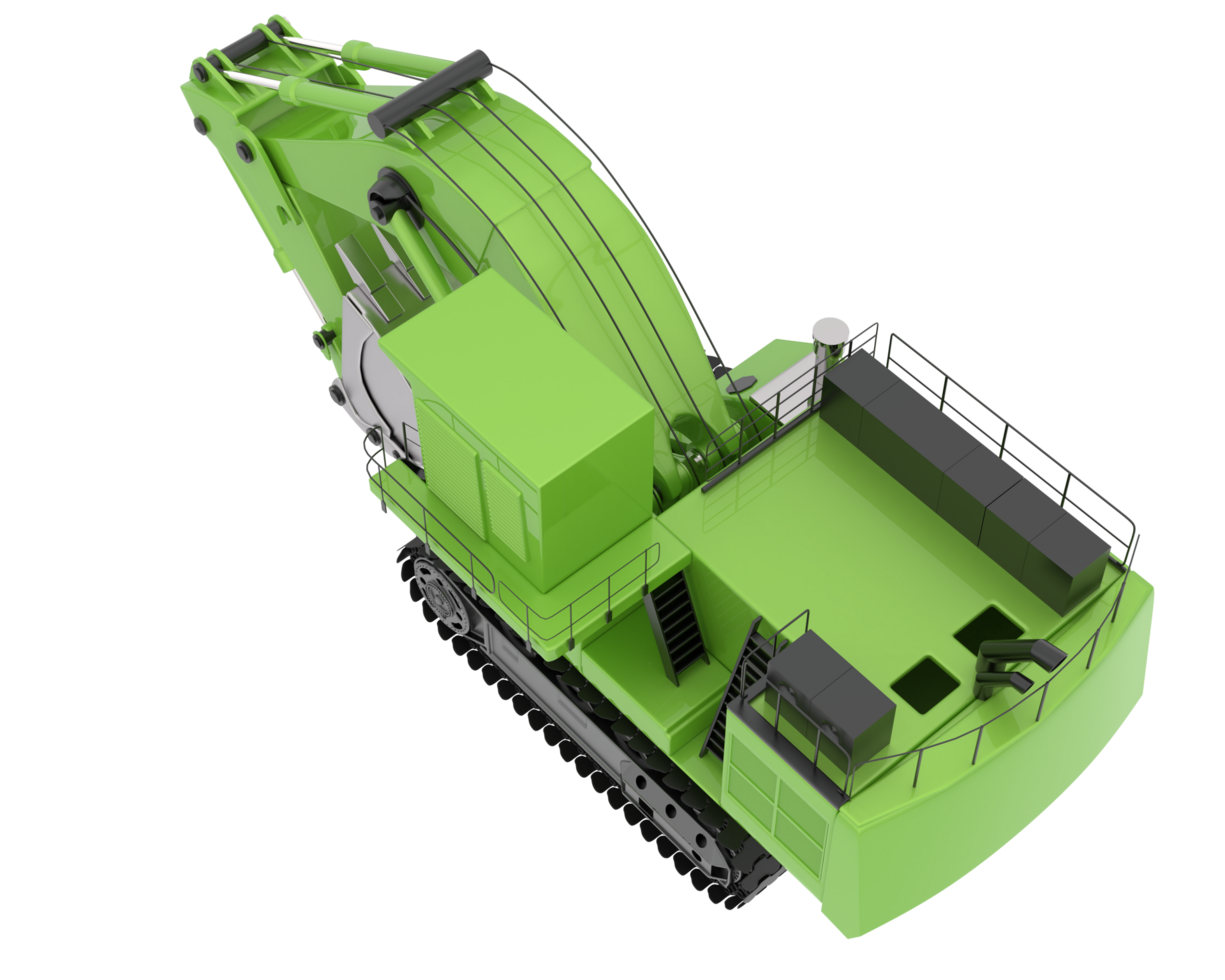 Excavator isolated on background. 3d rendering - illustration png