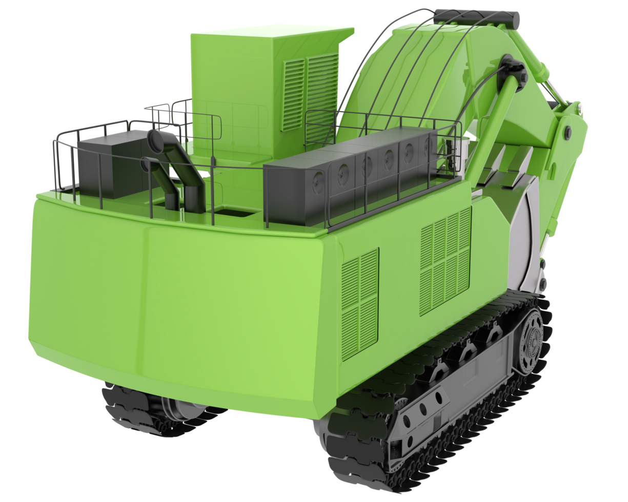 Excavator isolated on background. 3d rendering - illustration png