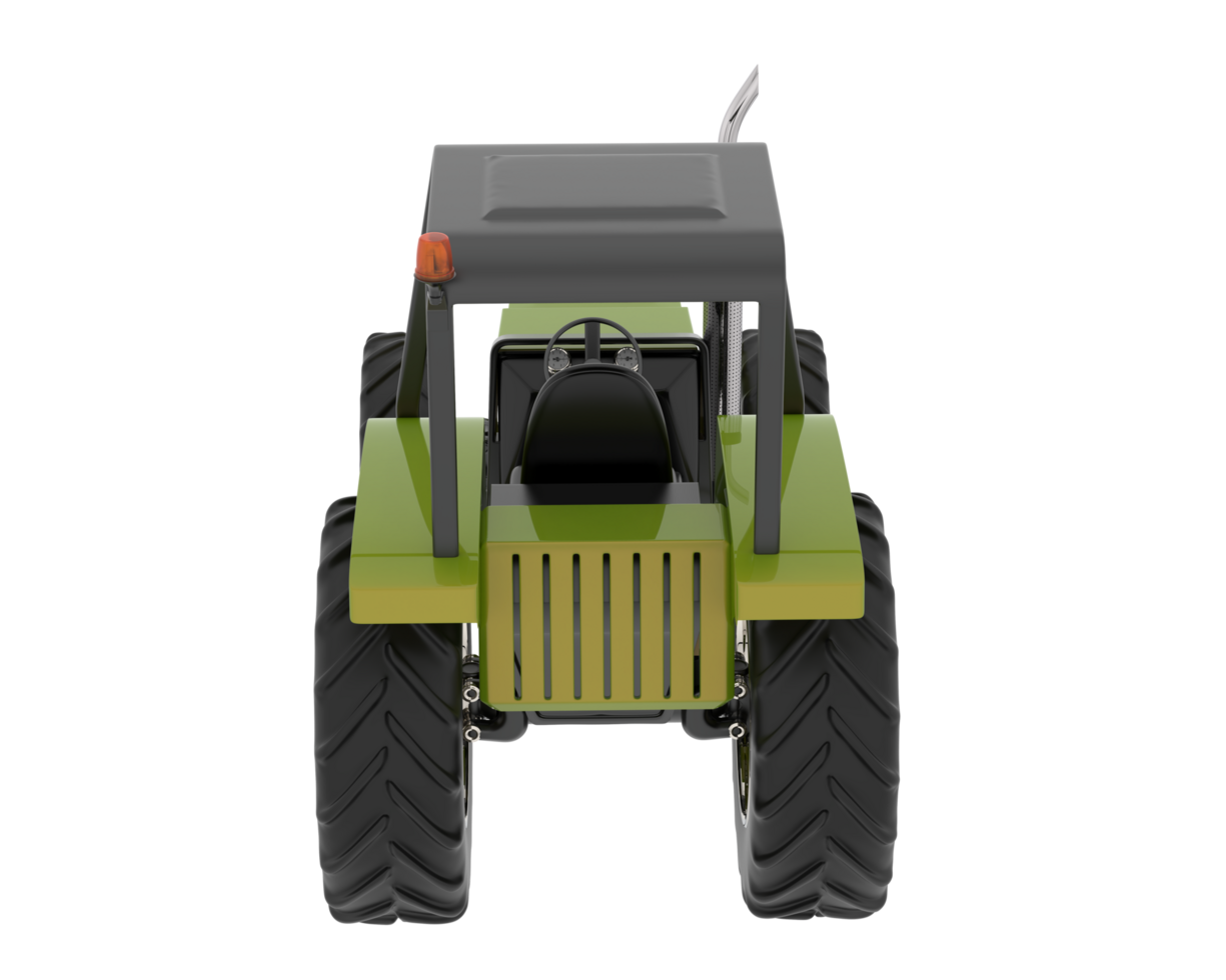 Tractor isolated on background. 3d rendering - illustration png