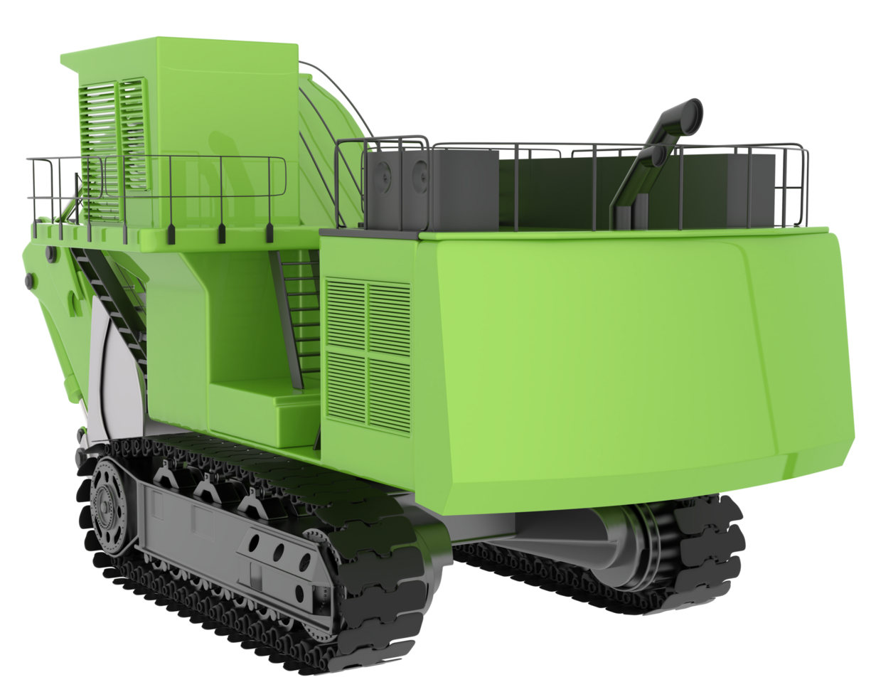 Excavator isolated on background. 3d rendering - illustration png