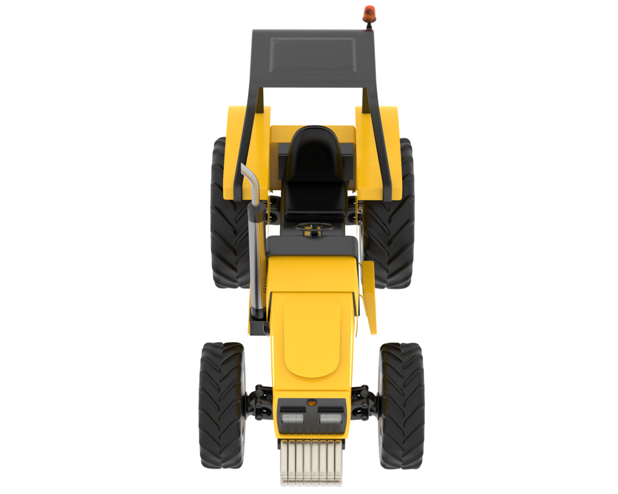 Tractor isolated on background. 3d rendering - illustration png