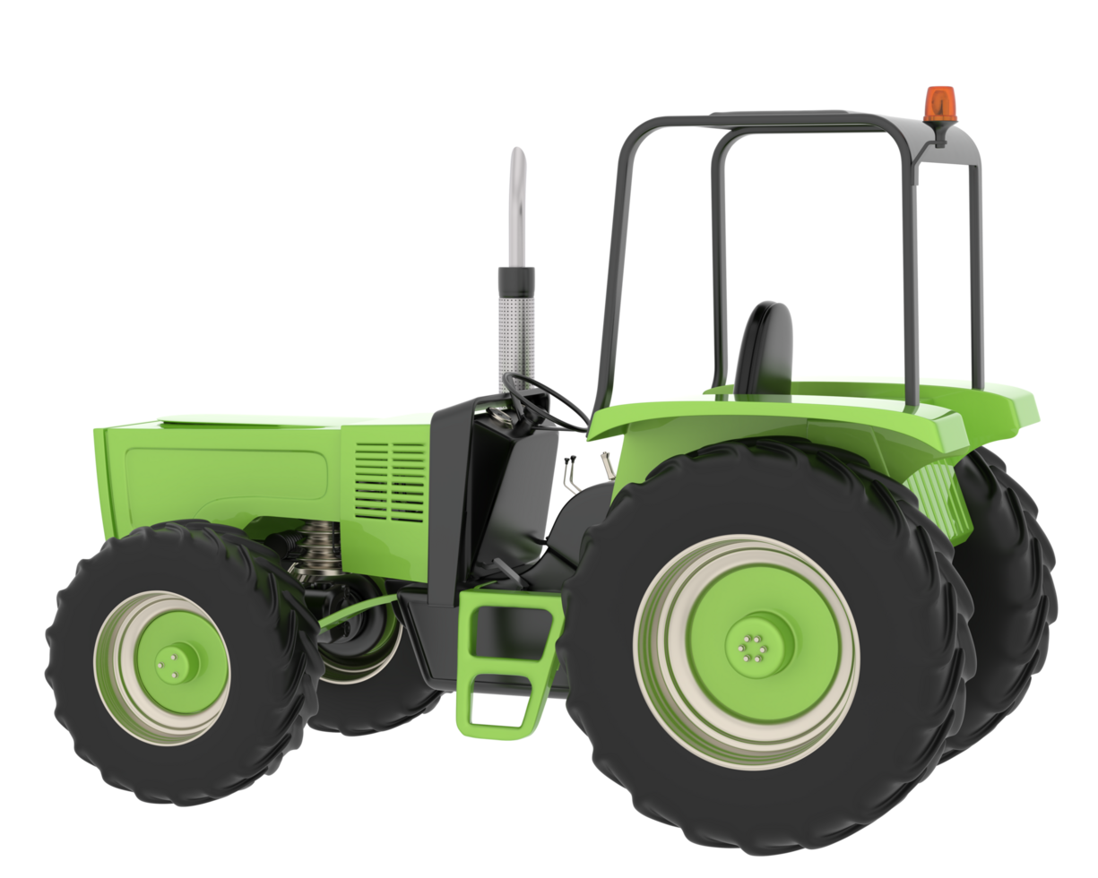 Tractor isolated on background. 3d rendering - illustration png