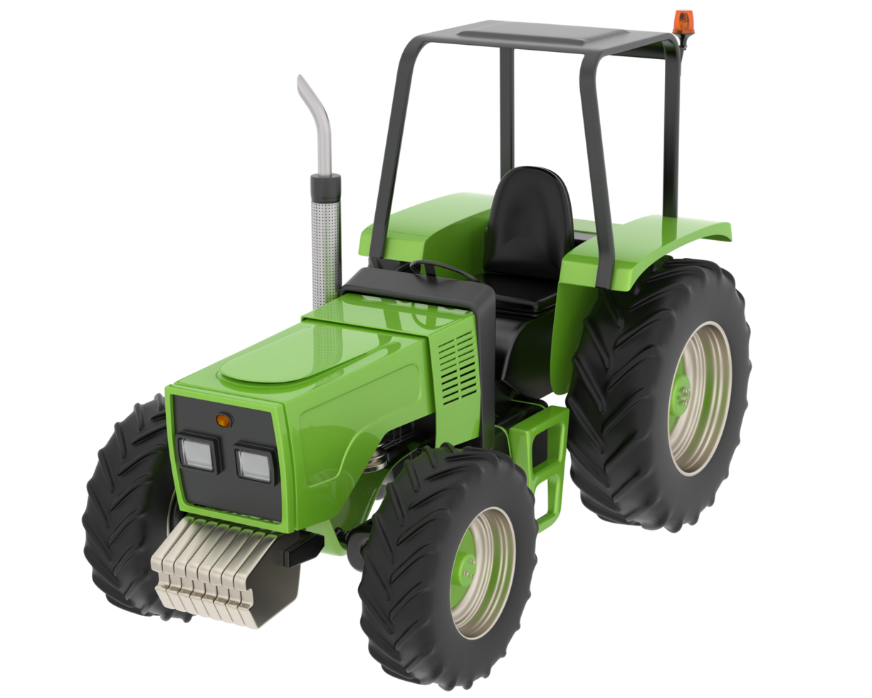 Tractor isolated on background. 3d rendering - illustration png