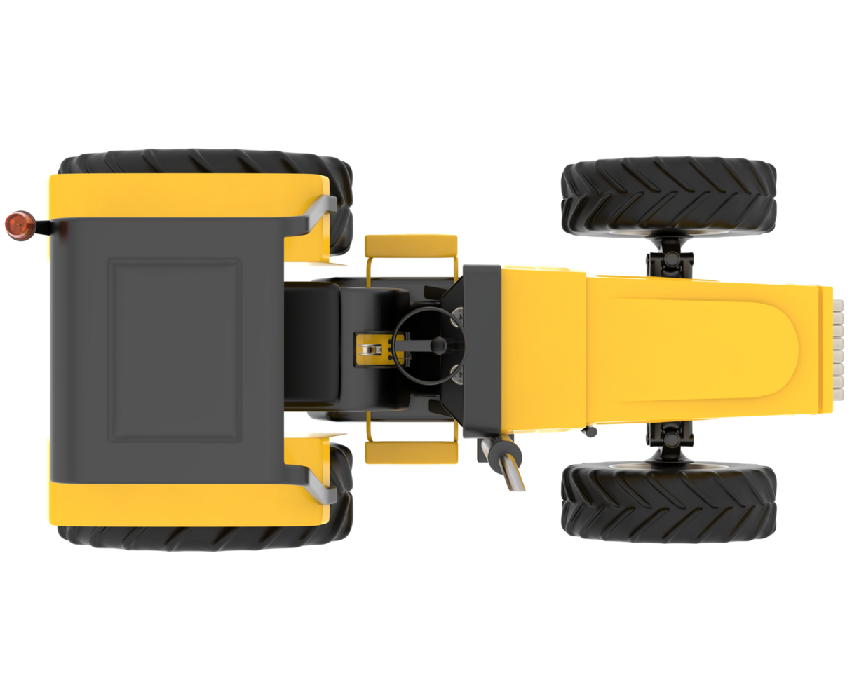 Tractor isolated on background. 3d rendering - illustration png