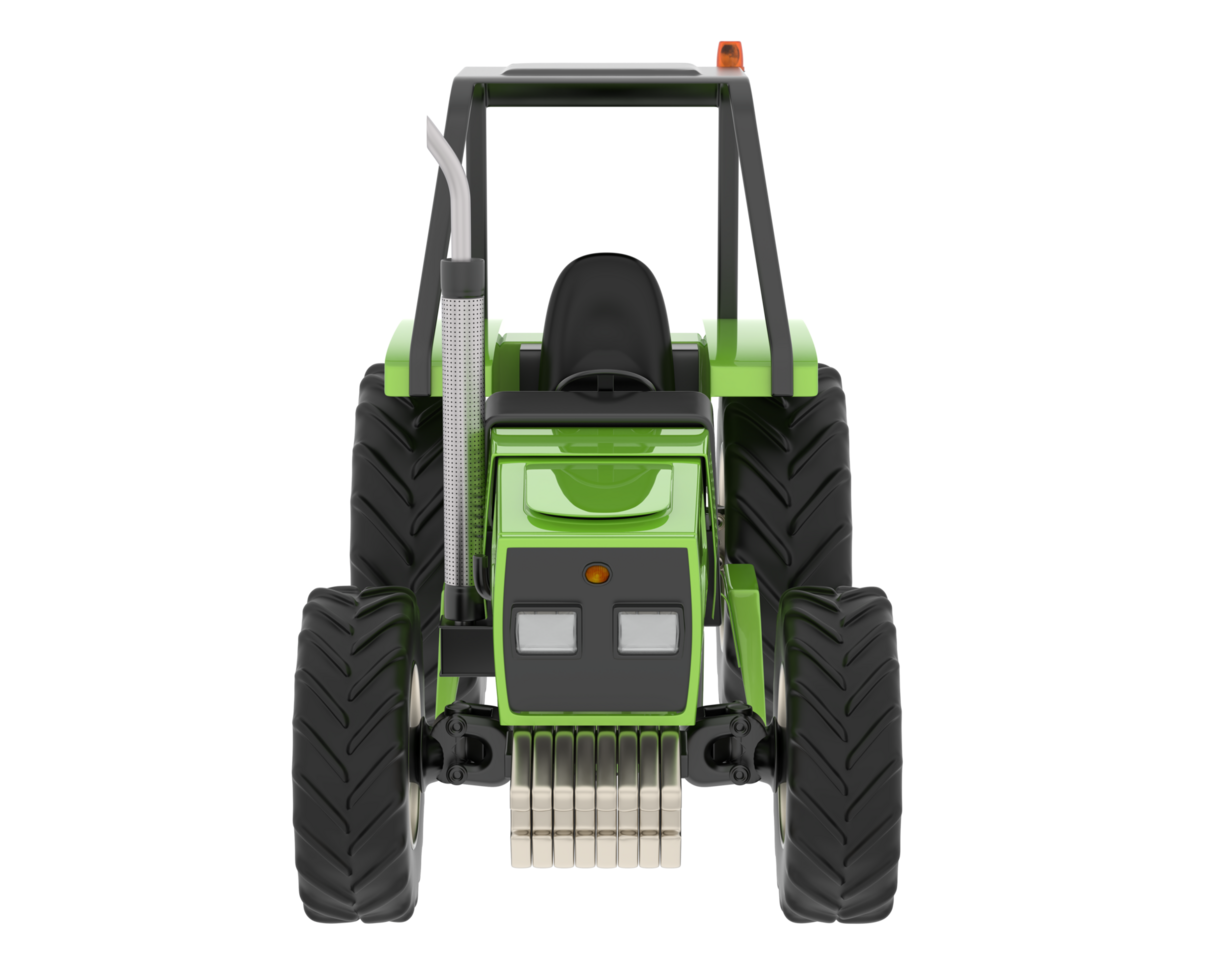 Tractor isolated on background. 3d rendering - illustration png