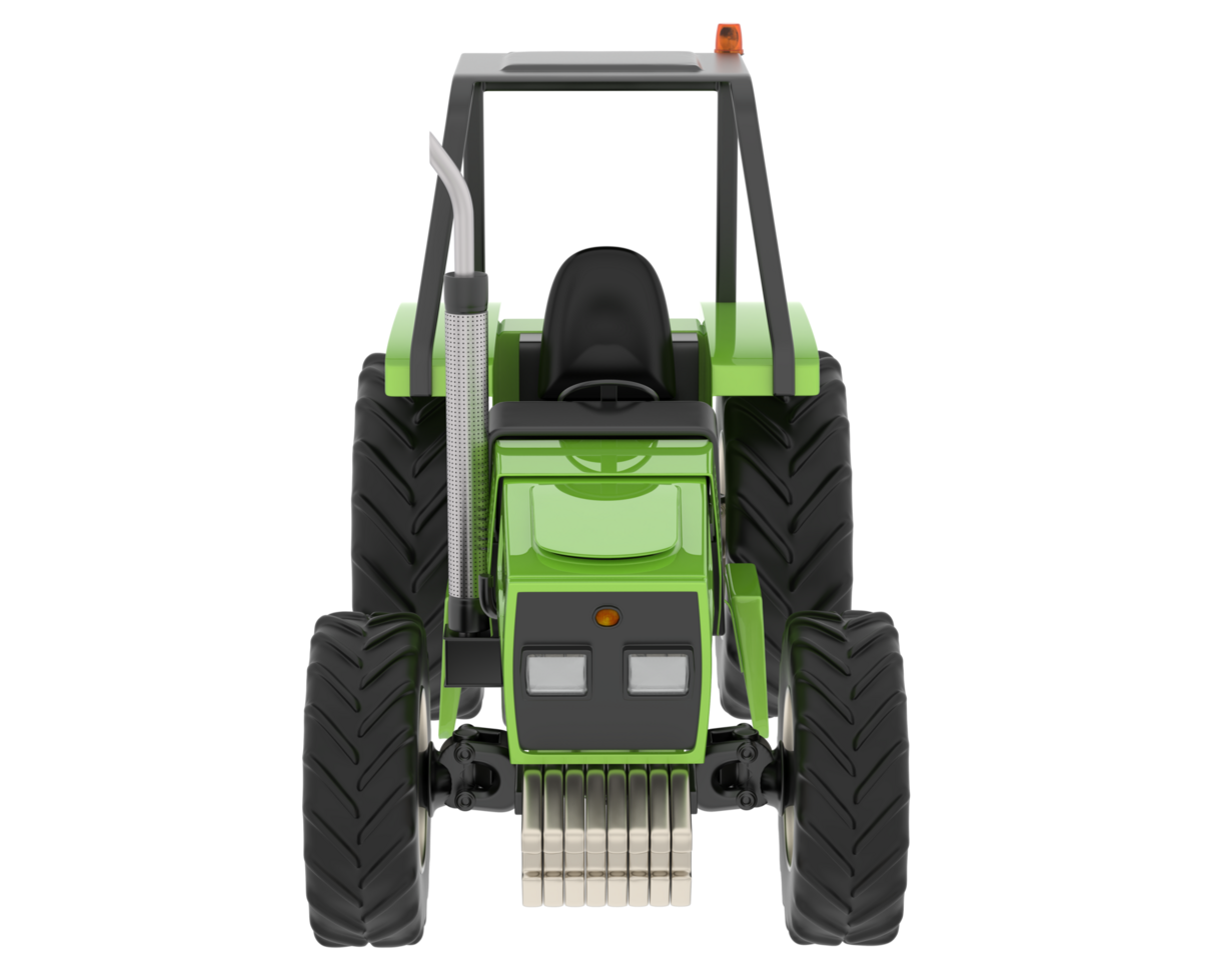 Tractor isolated on background. 3d rendering - illustration png