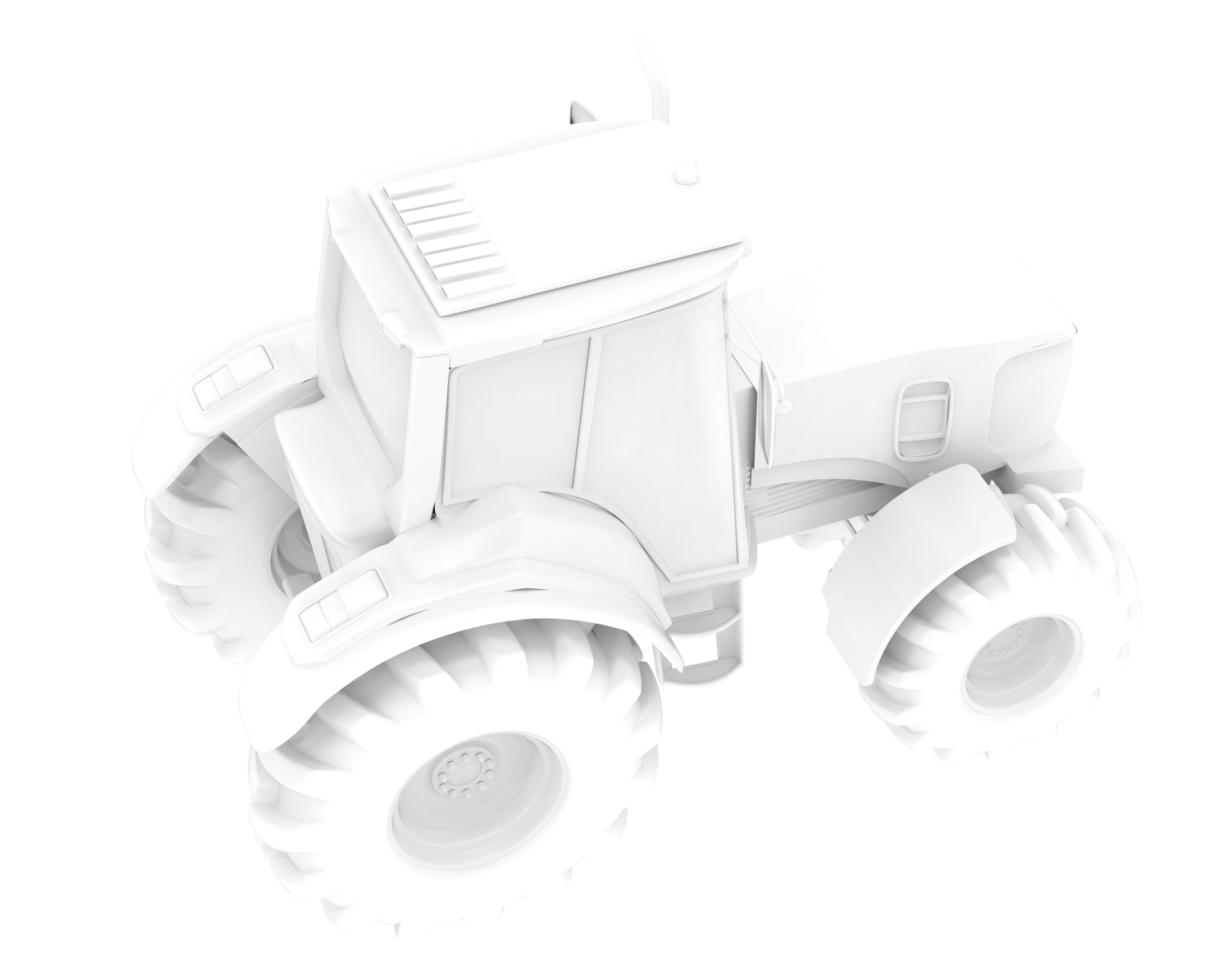 Big farming vehicle isolated on background. 3d rendering - illustration png
