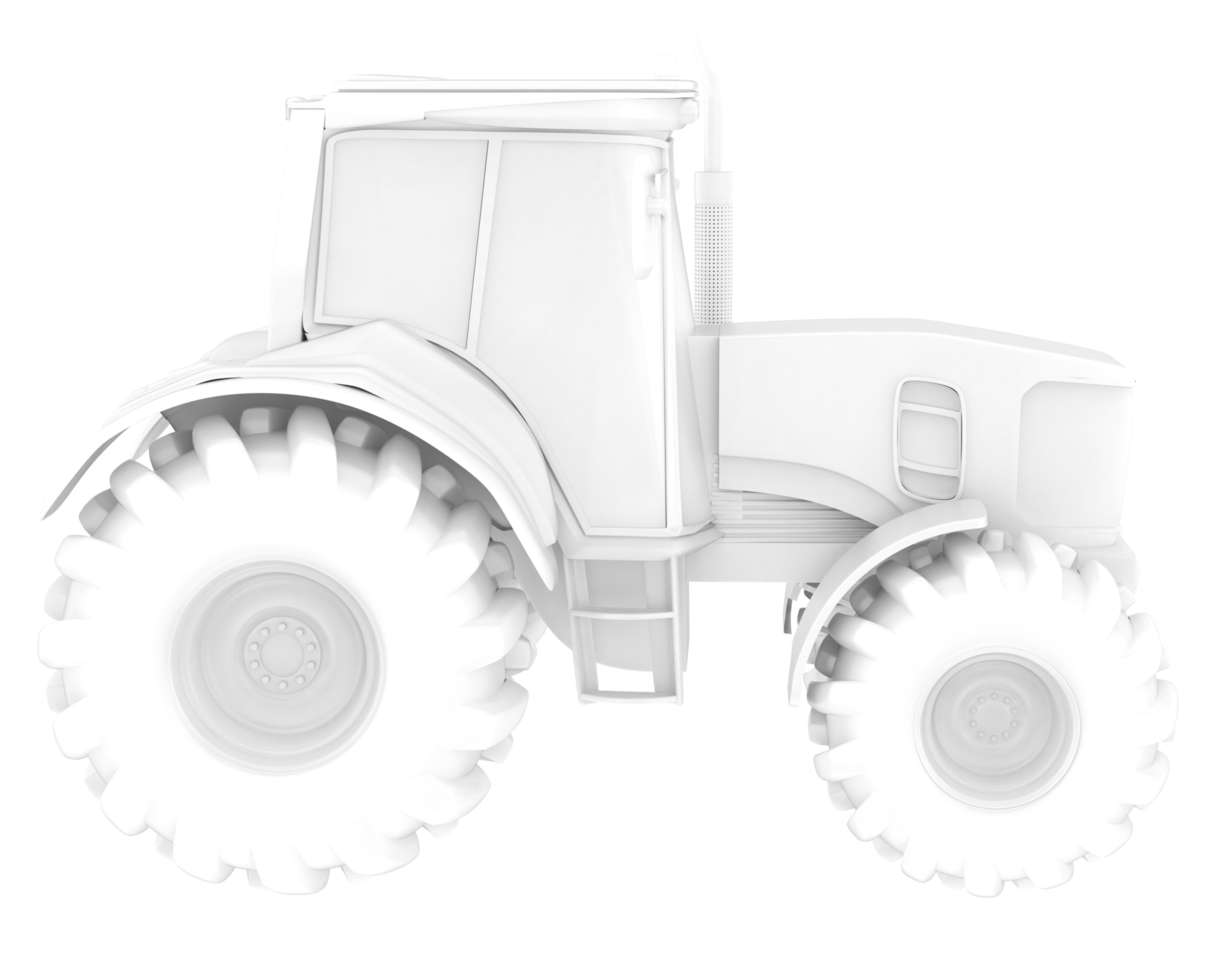 Big farming vehicle isolated on background. 3d rendering - illustration png