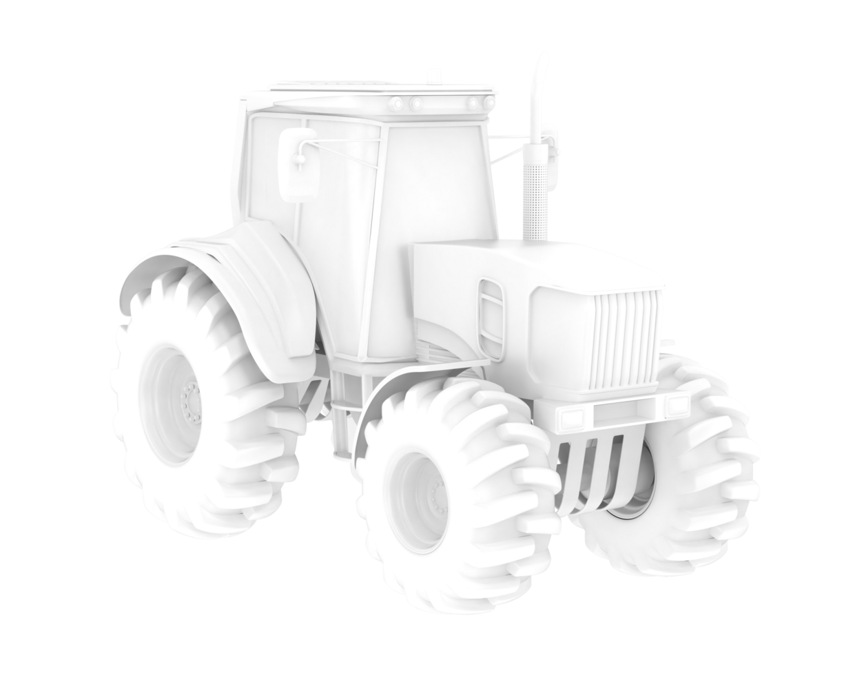 Big farming vehicle isolated on background. 3d rendering - illustration png