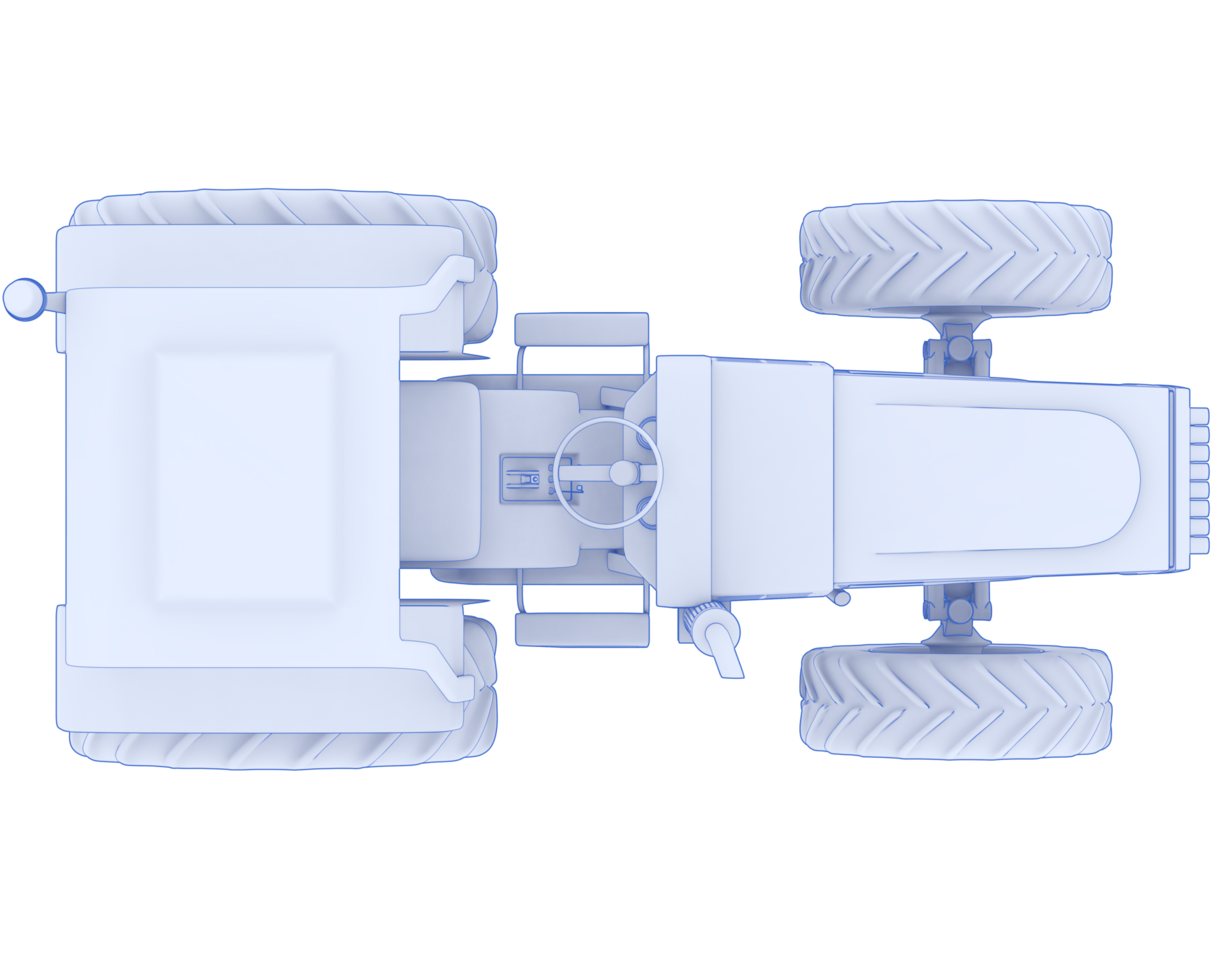 Big farming vehicle isolated on background. 3d rendering - illustration png