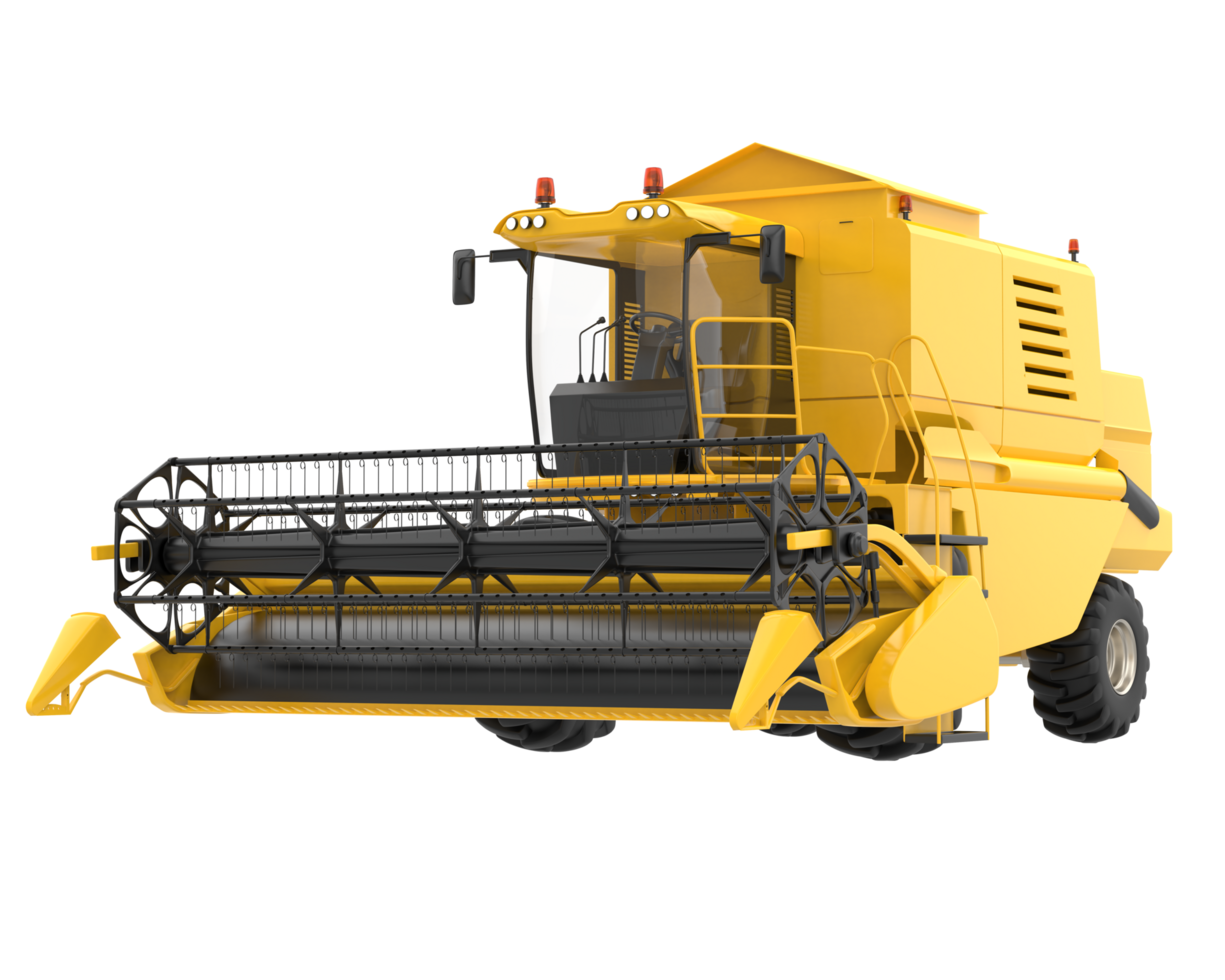 Harvester isolated on background. 3d rendering - illustration png
