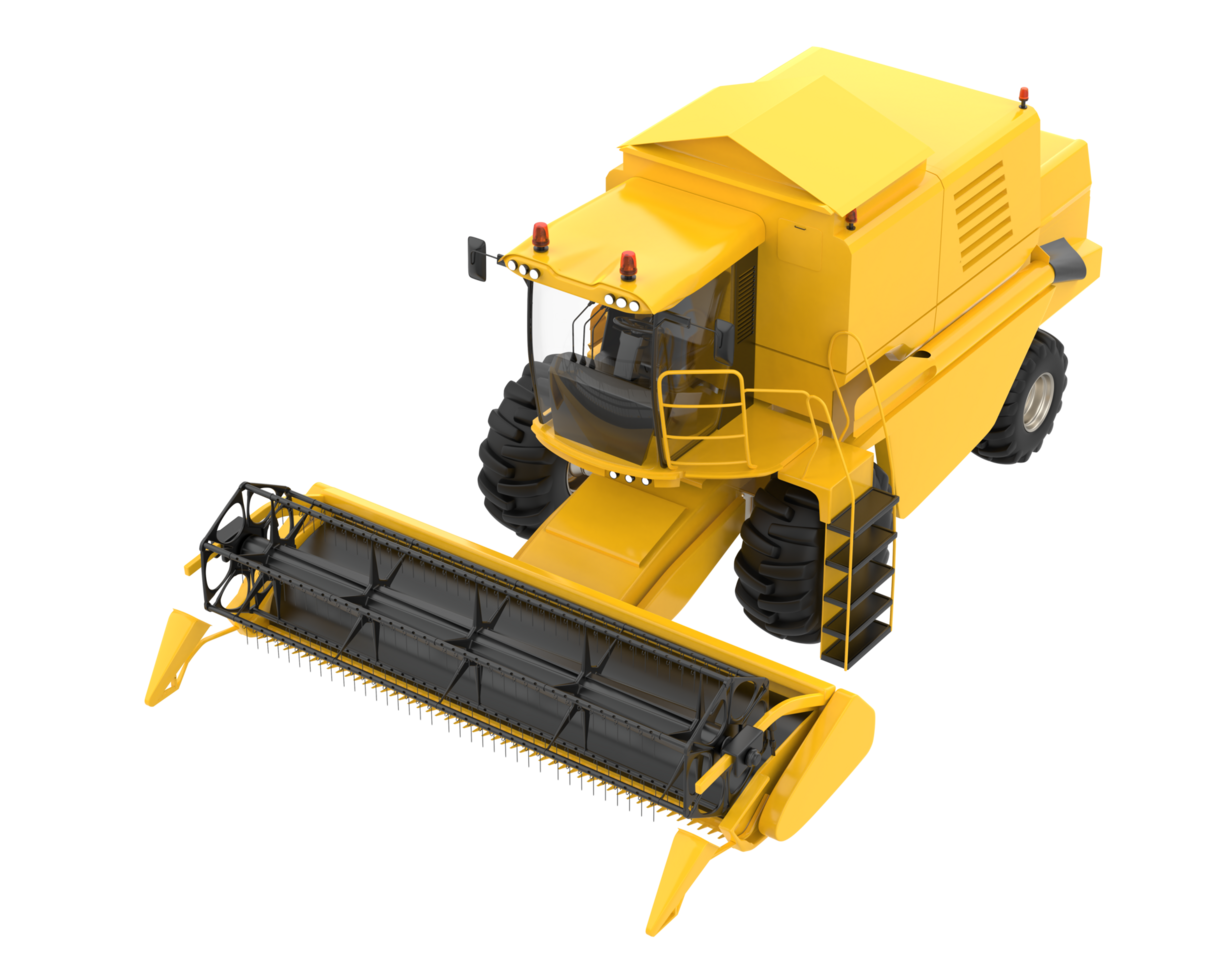 Harvester isolated on background. 3d rendering - illustration png