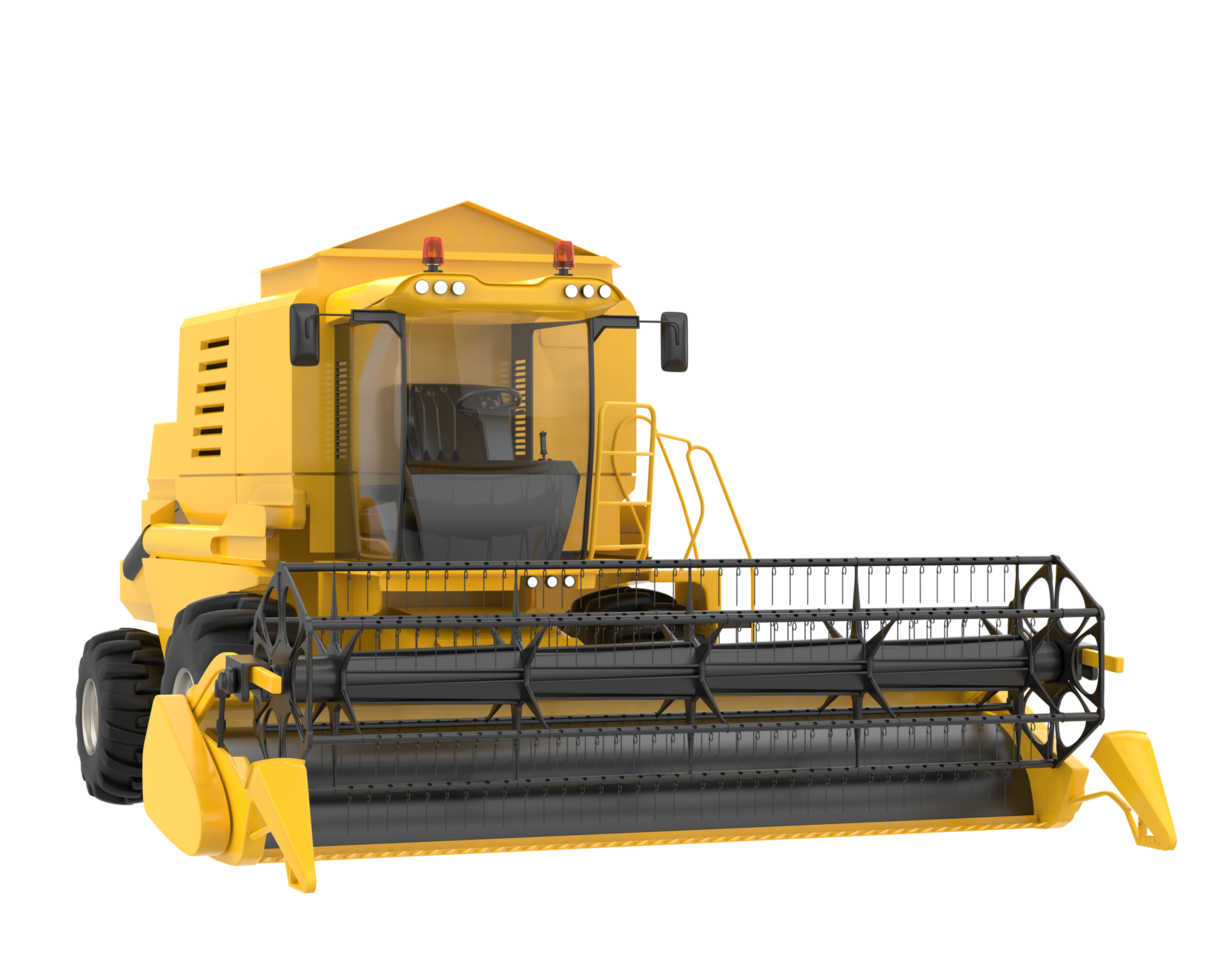 Harvester isolated on background. 3d rendering - illustration png