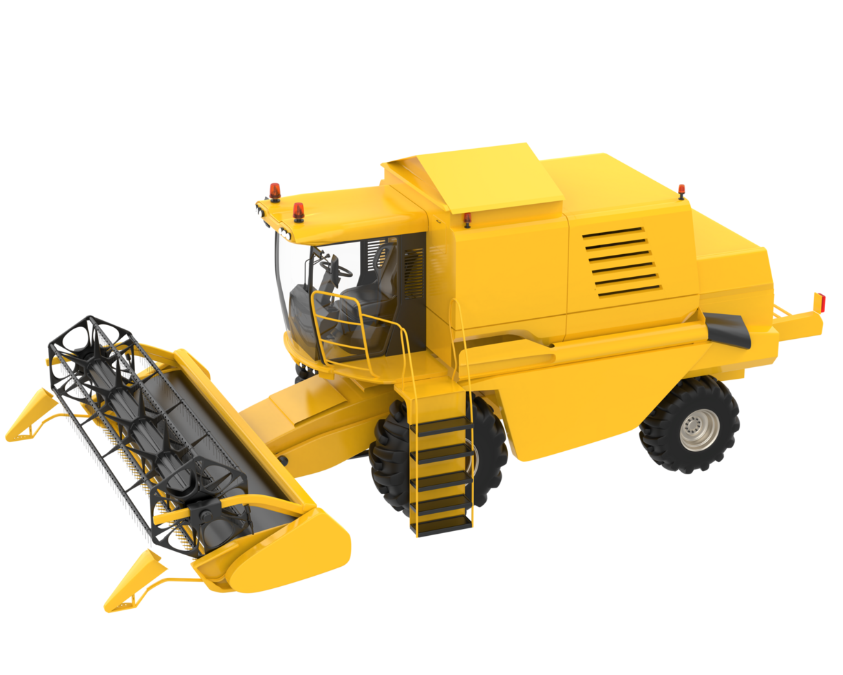 Harvester isolated on background. 3d rendering - illustration png