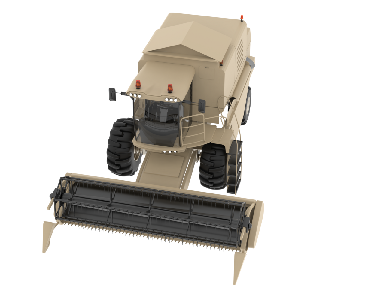 Harvester isolated on background. 3d rendering - illustration png