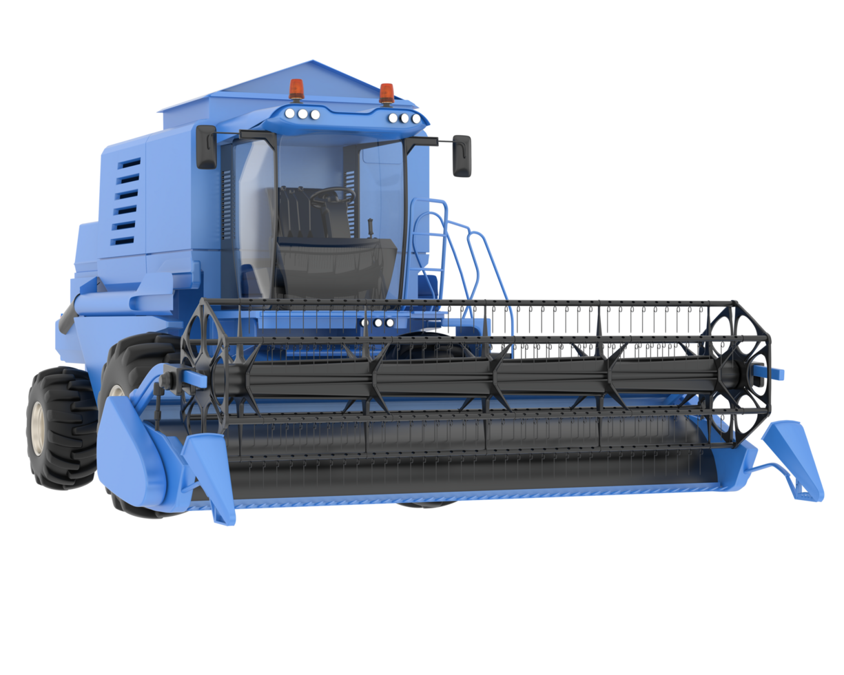 Harvester isolated on background. 3d rendering - illustration png