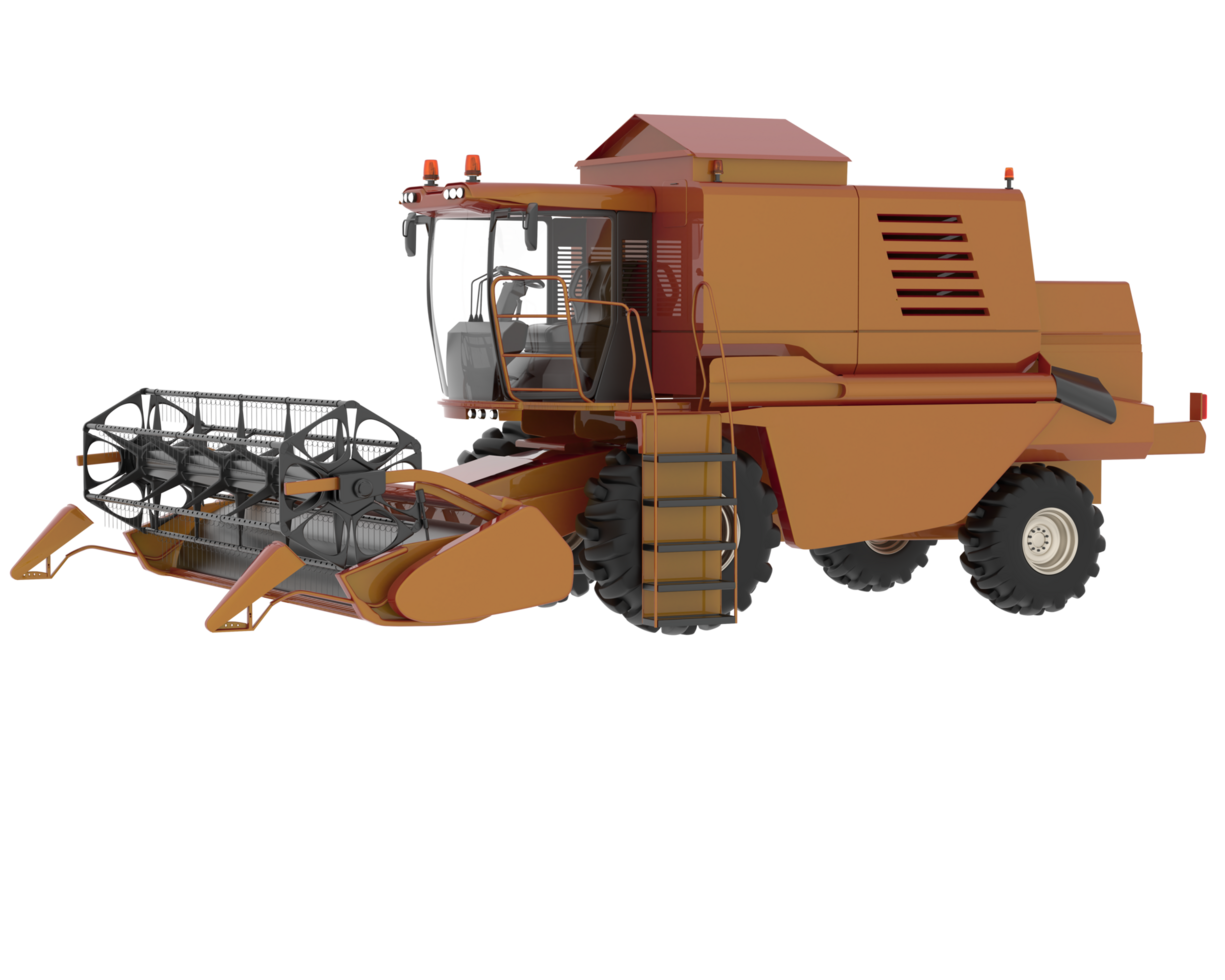 Harvester isolated on background. 3d rendering - illustration png