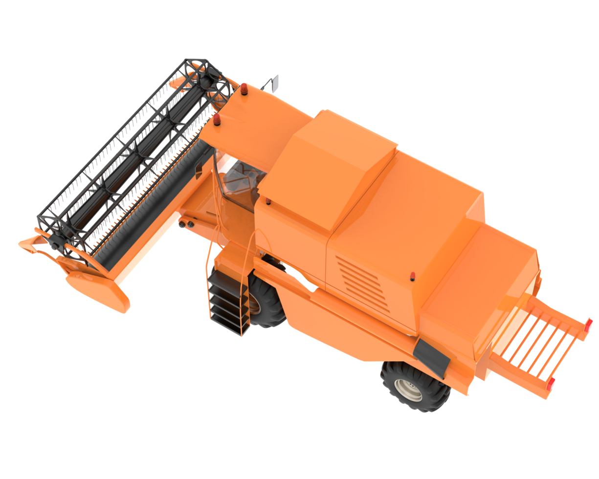 Harvester isolated on background. 3d rendering - illustration png